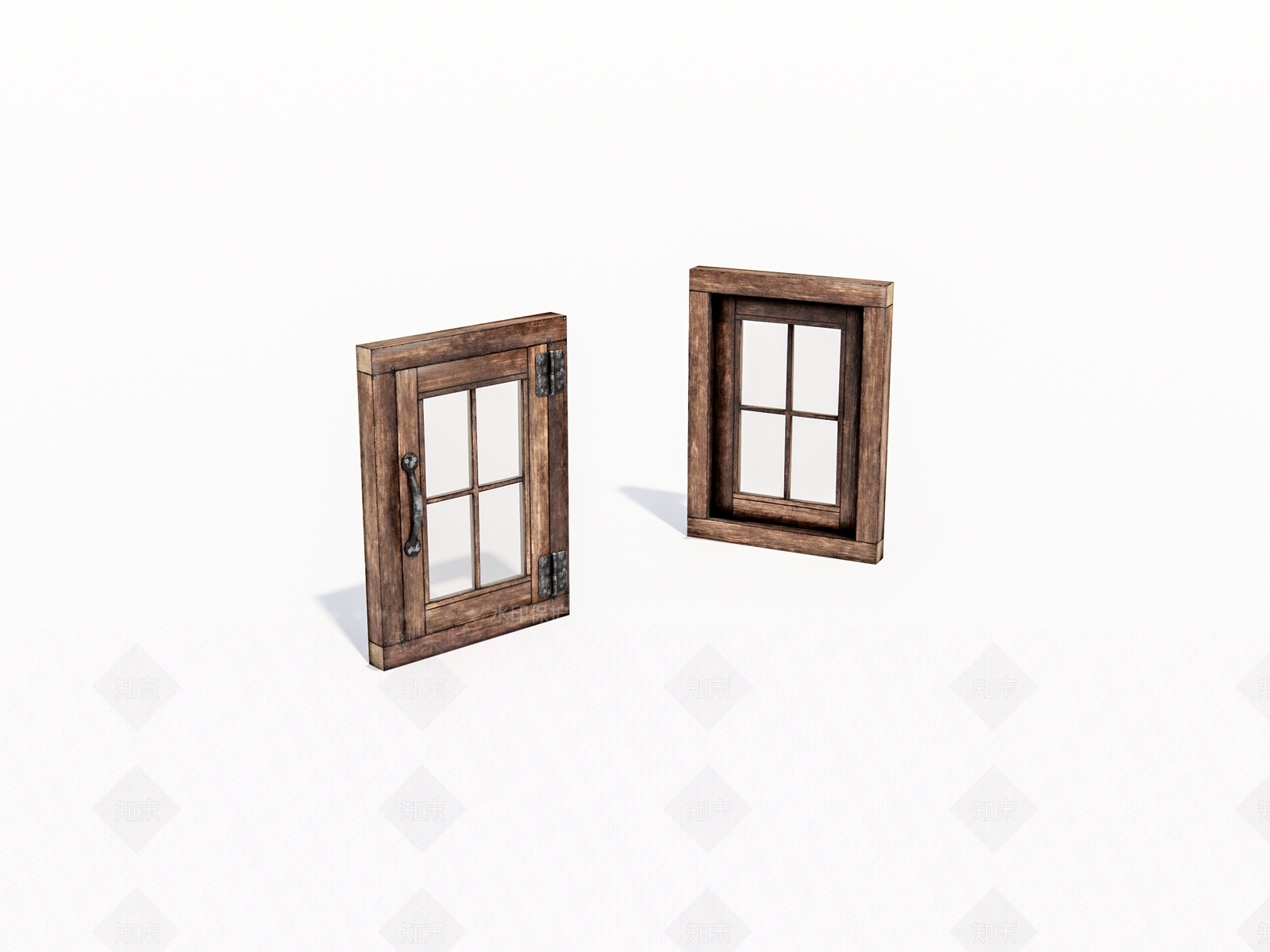 现代平开窗SU模型下载【ID:1195209647】