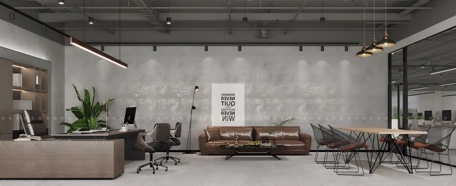 工业办公室SU模型下载【ID:1195218644】