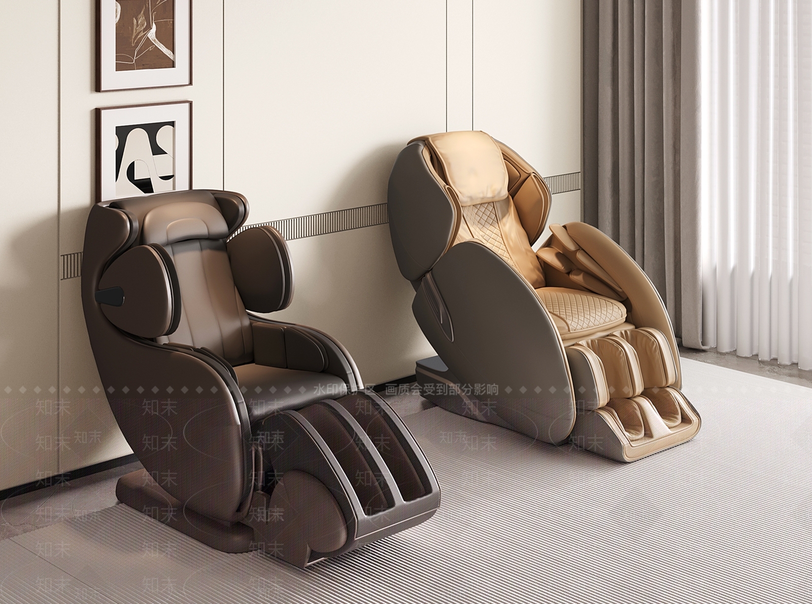 现代按摩椅3D模型下载【ID:1195218956】