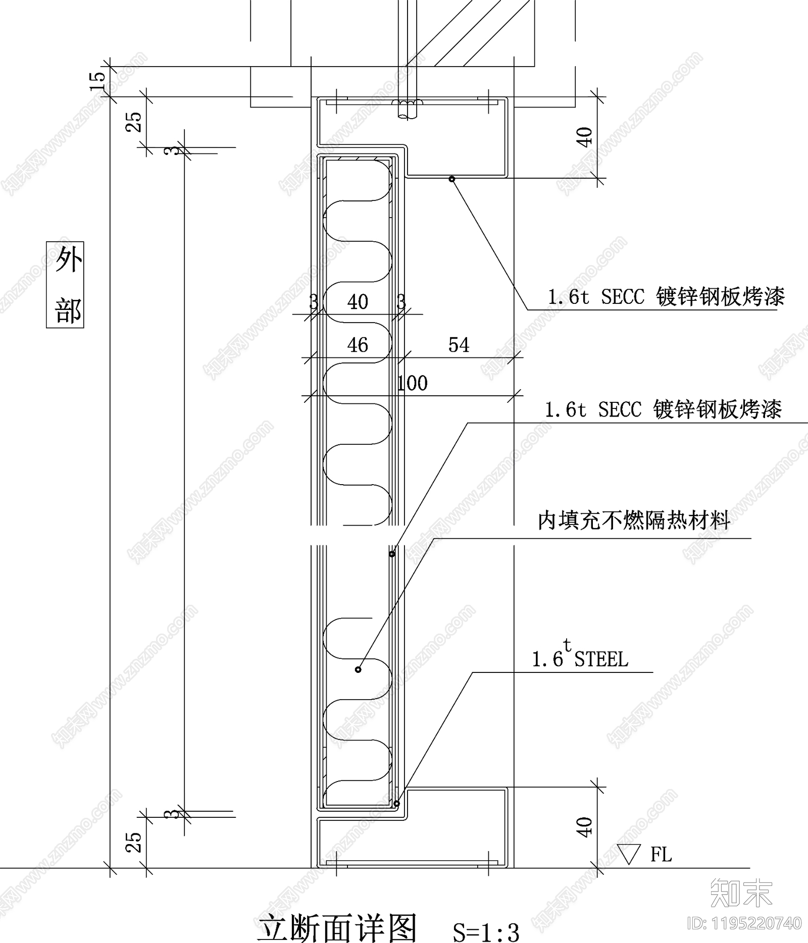 现代门cad施工图下载【ID:1195220740】