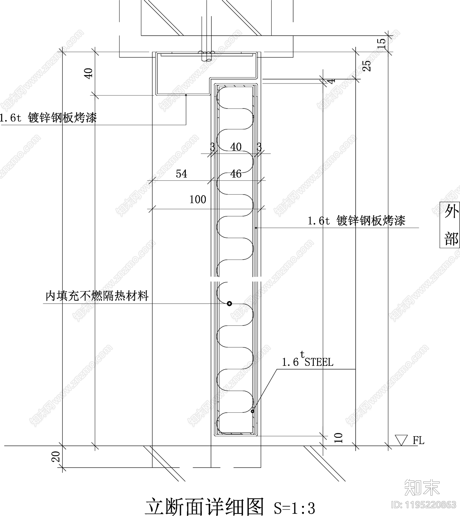 现代门cad施工图下载【ID:1195220863】