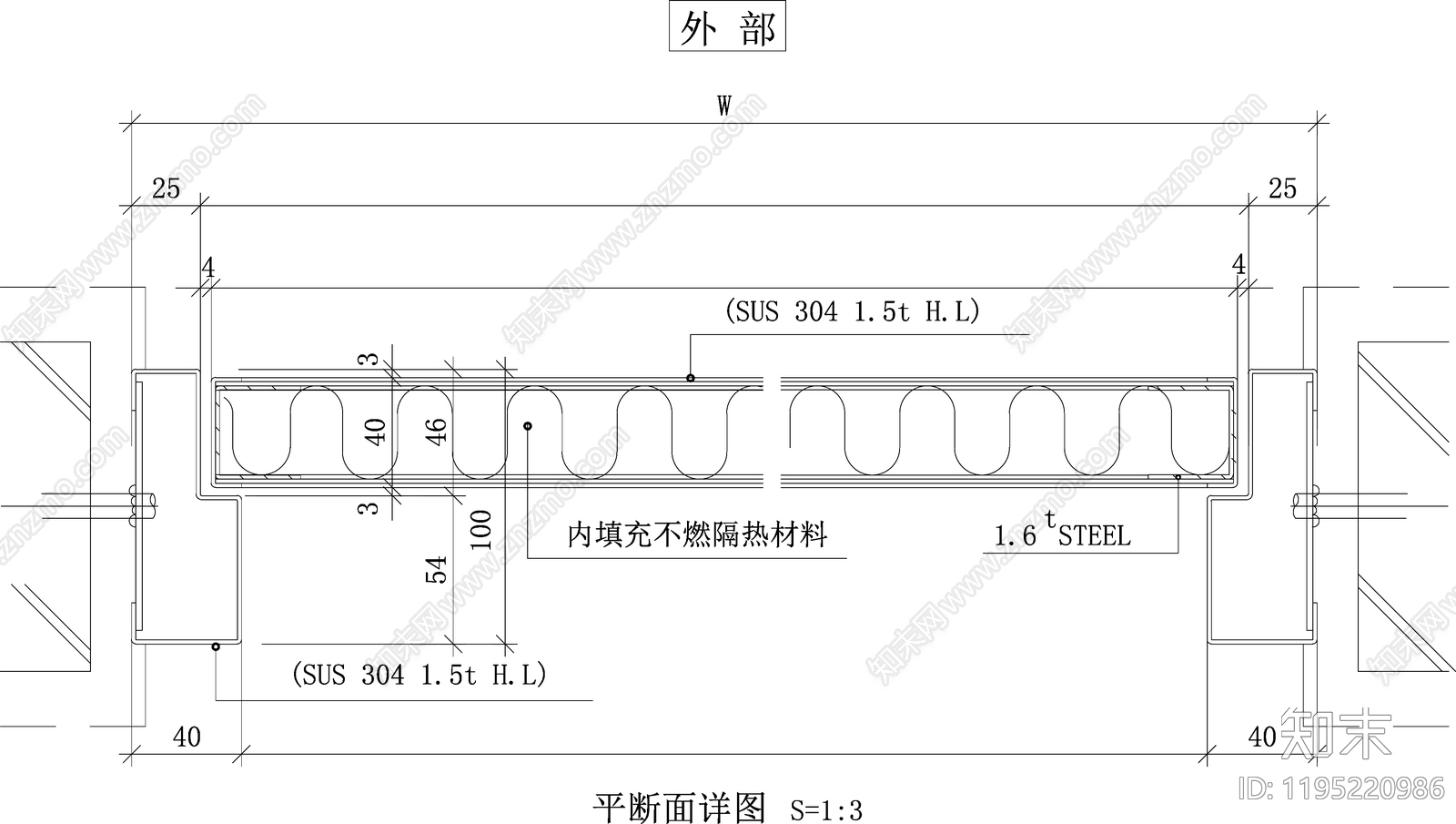 现代门cad施工图下载【ID:1195220986】