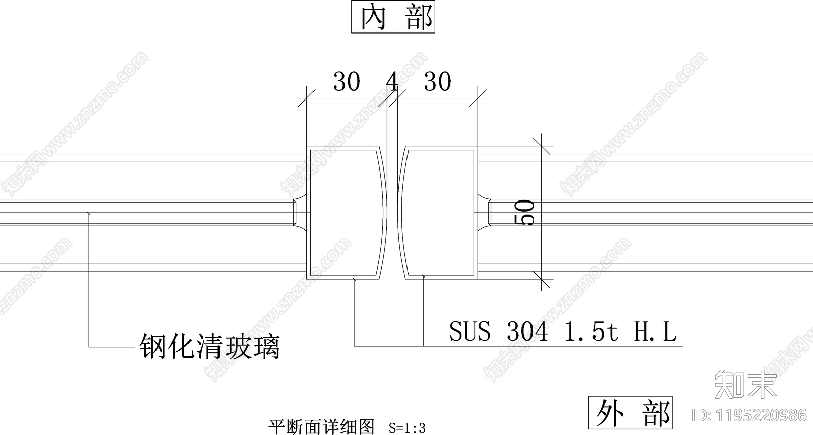 现代门cad施工图下载【ID:1195220986】