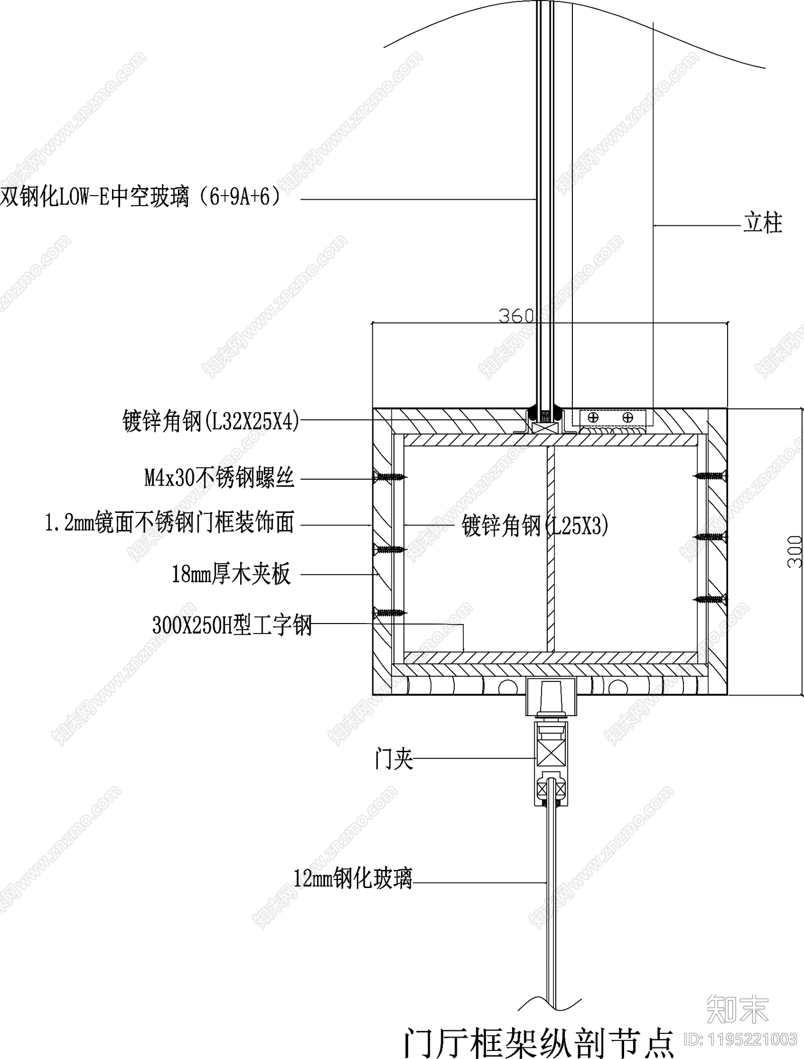 现代门cad施工图下载【ID:1195221003】