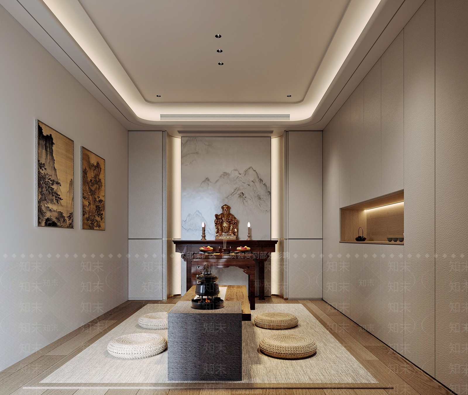 现代茶室3D模型下载【ID:1195225067】