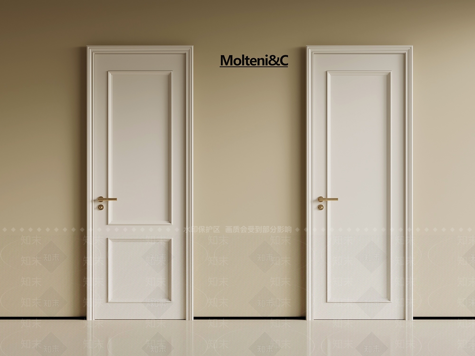 法式单开门3D模型下载【ID:1195225574】