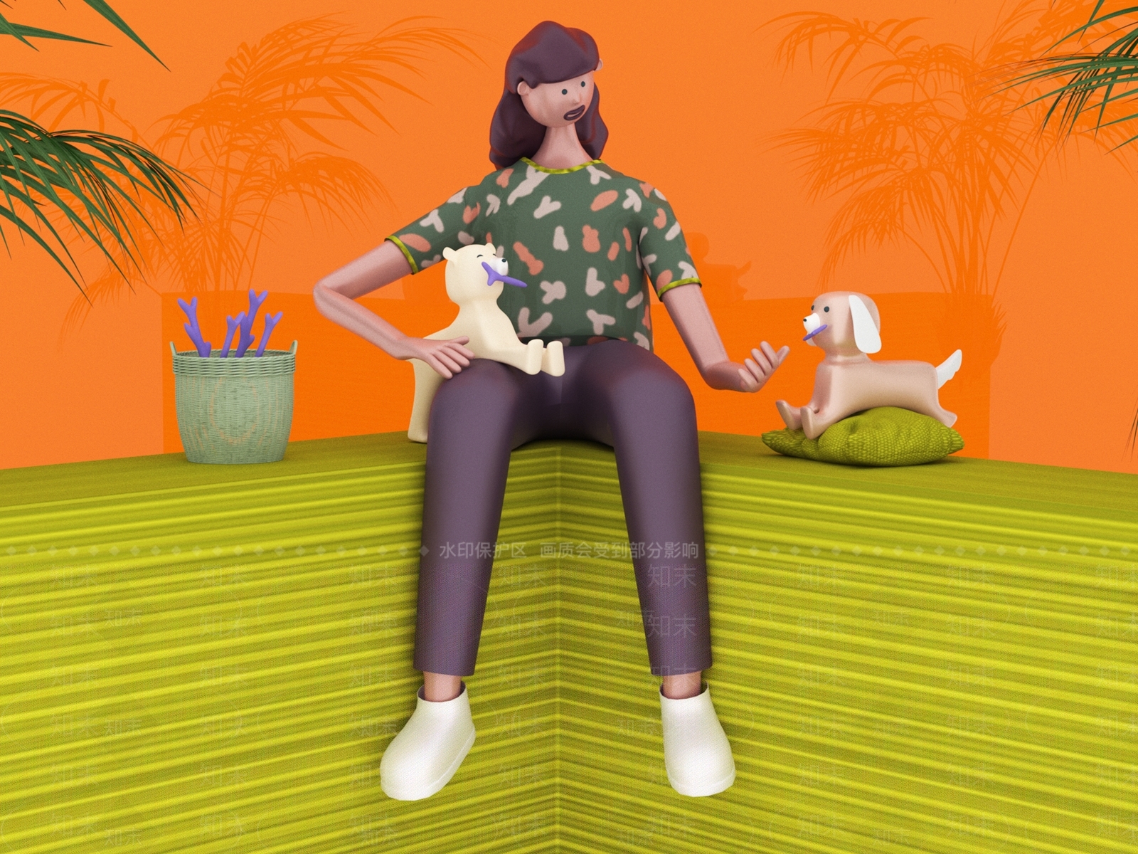 虚拟人物3D模型下载【ID:1195226129】