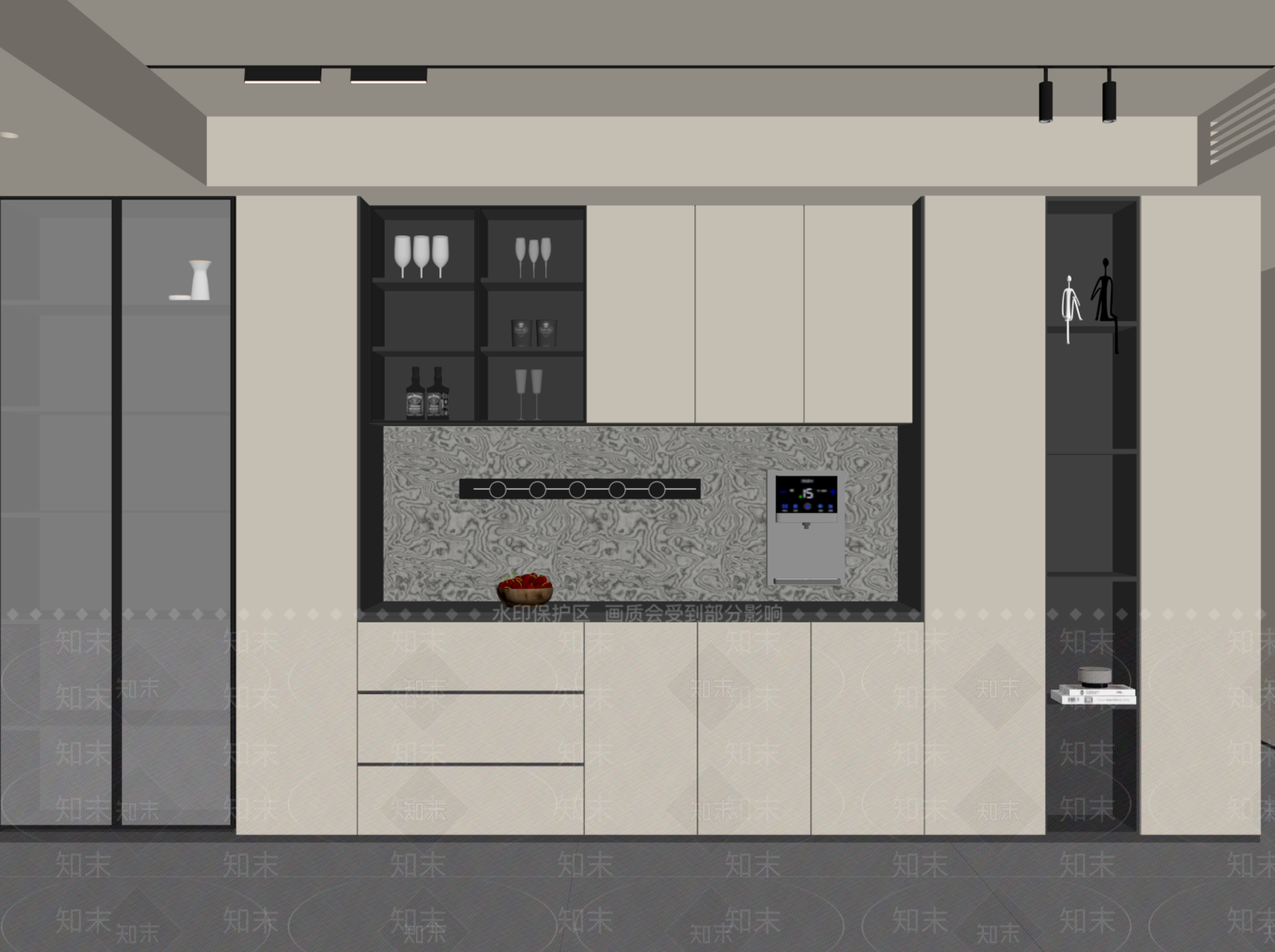 现代酒柜SU模型下载【ID:1195227043】