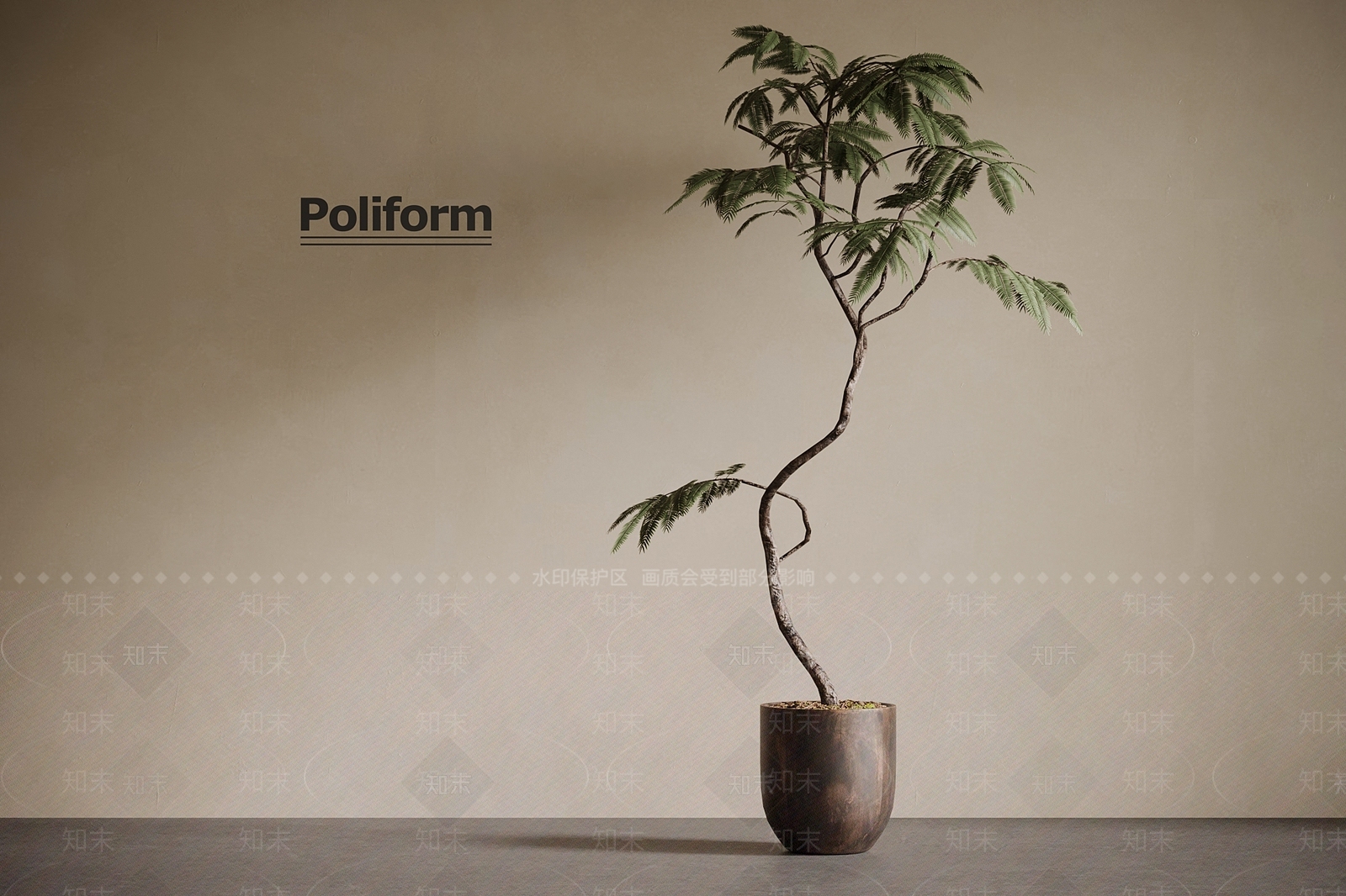 盆栽3D模型下载【ID:1195229239】