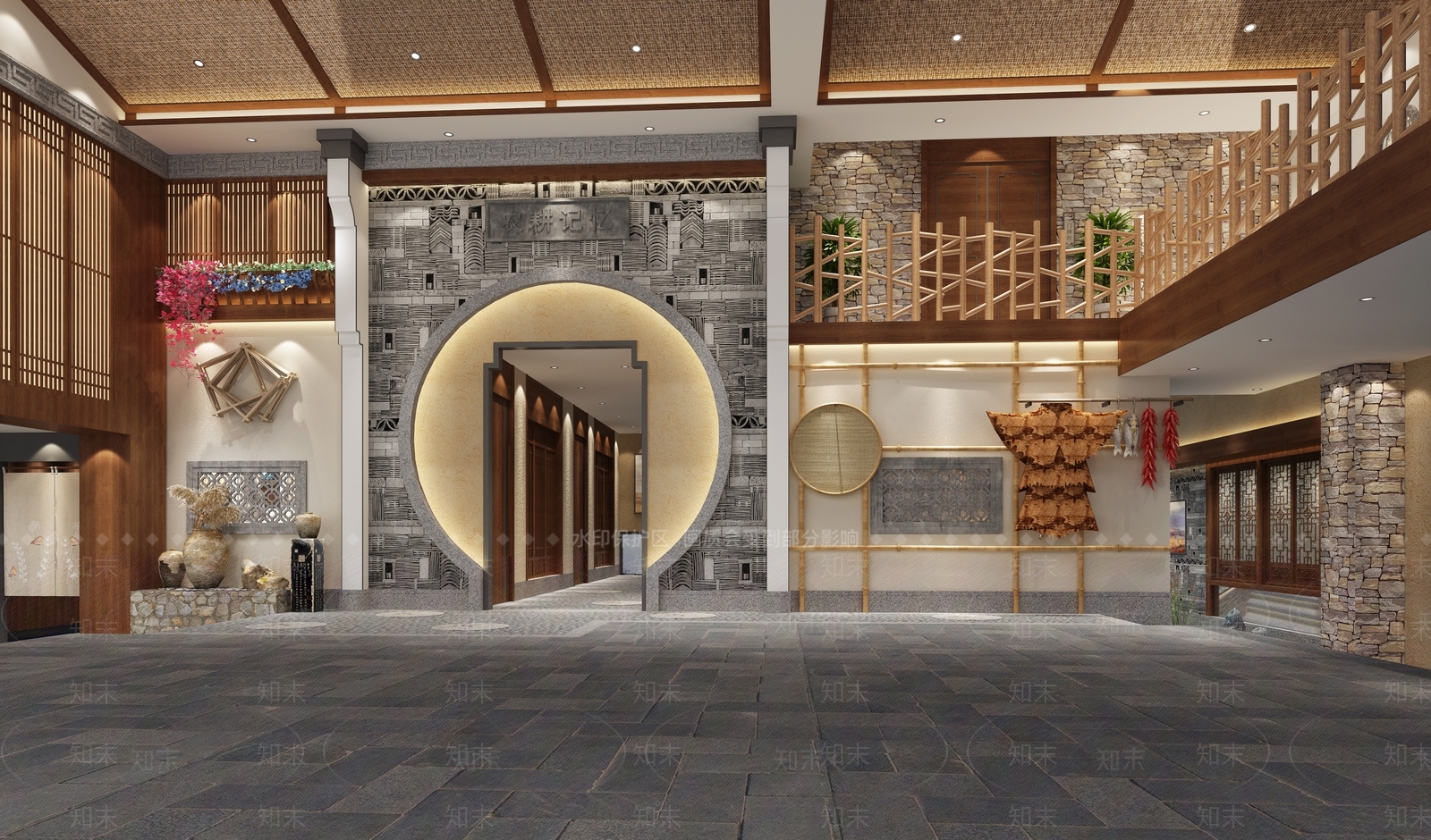 中式新中式中餐厅3D模型下载【ID:1195230303】