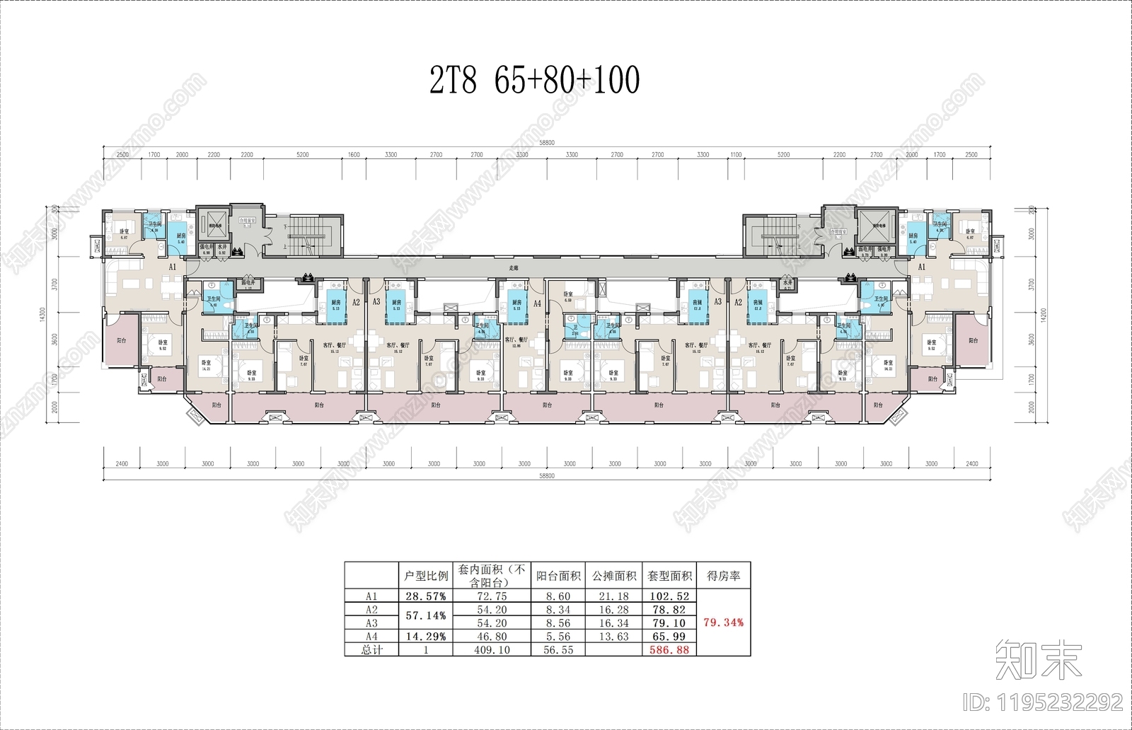 现代住宅楼建筑CAD图纸