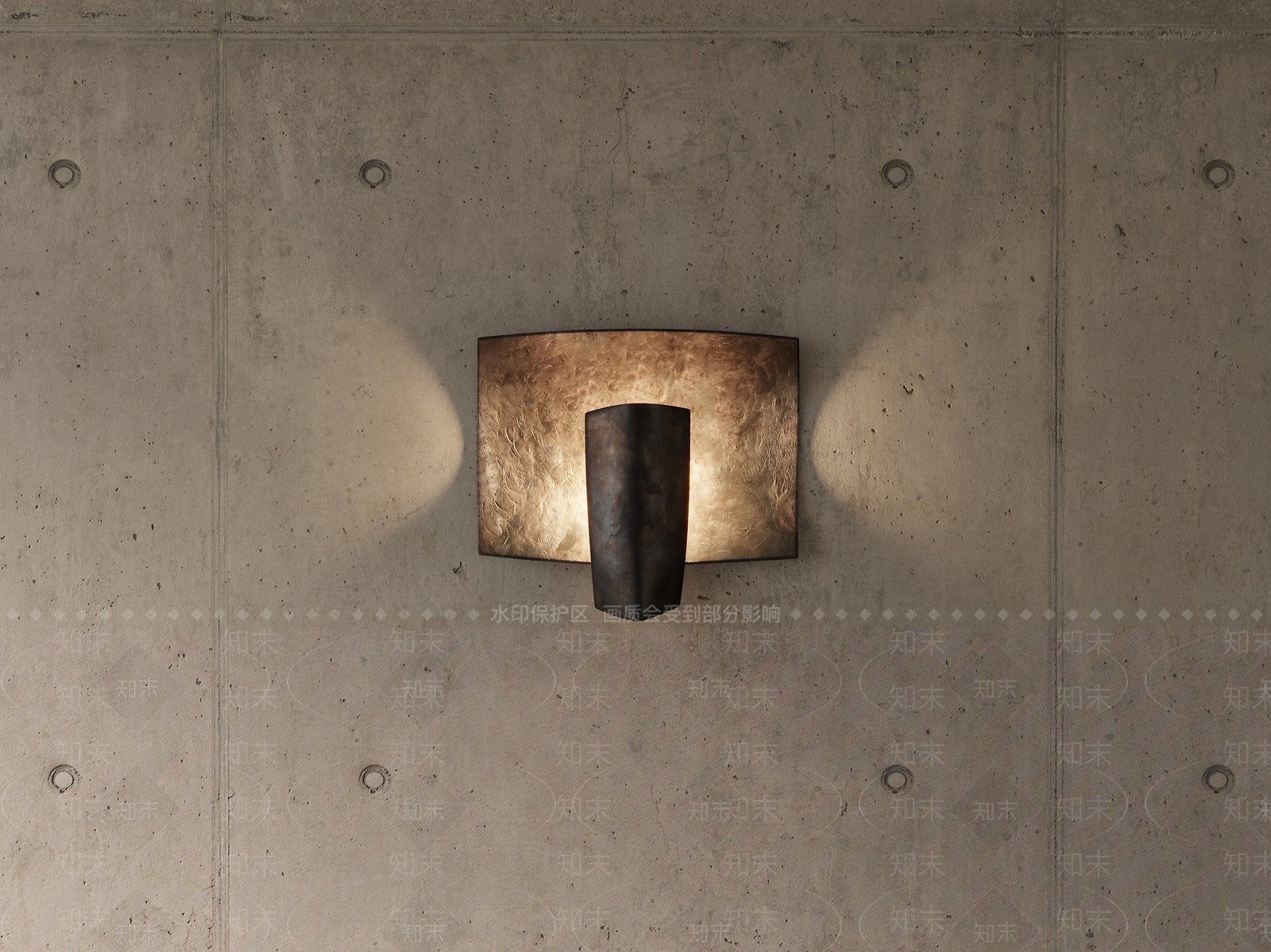 复古中古金属壁灯3D模型下载【ID:1195233576】