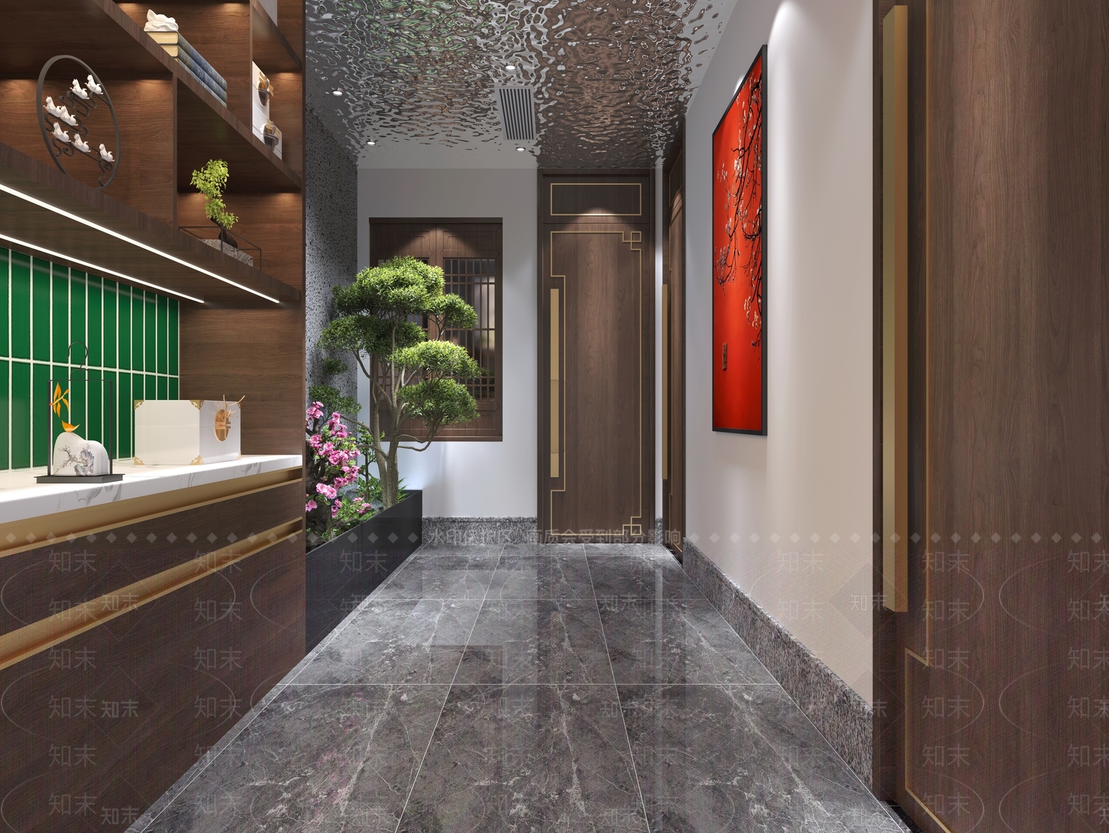 新中式中式中餐厅3D模型下载【ID:1195234157】