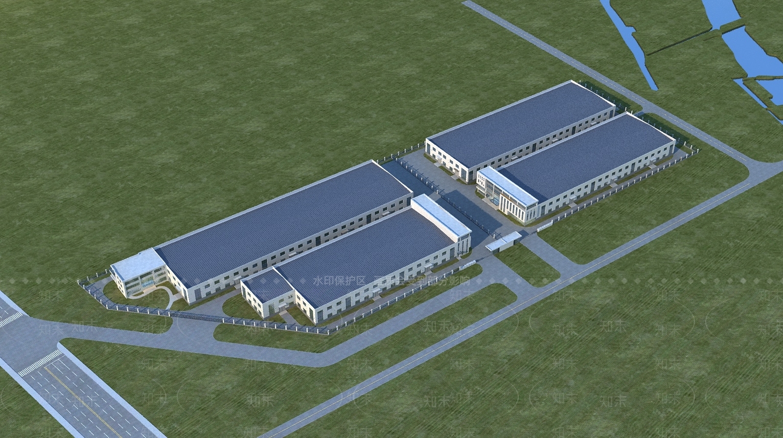 现代简约厂房3D模型下载【ID:1195240373】