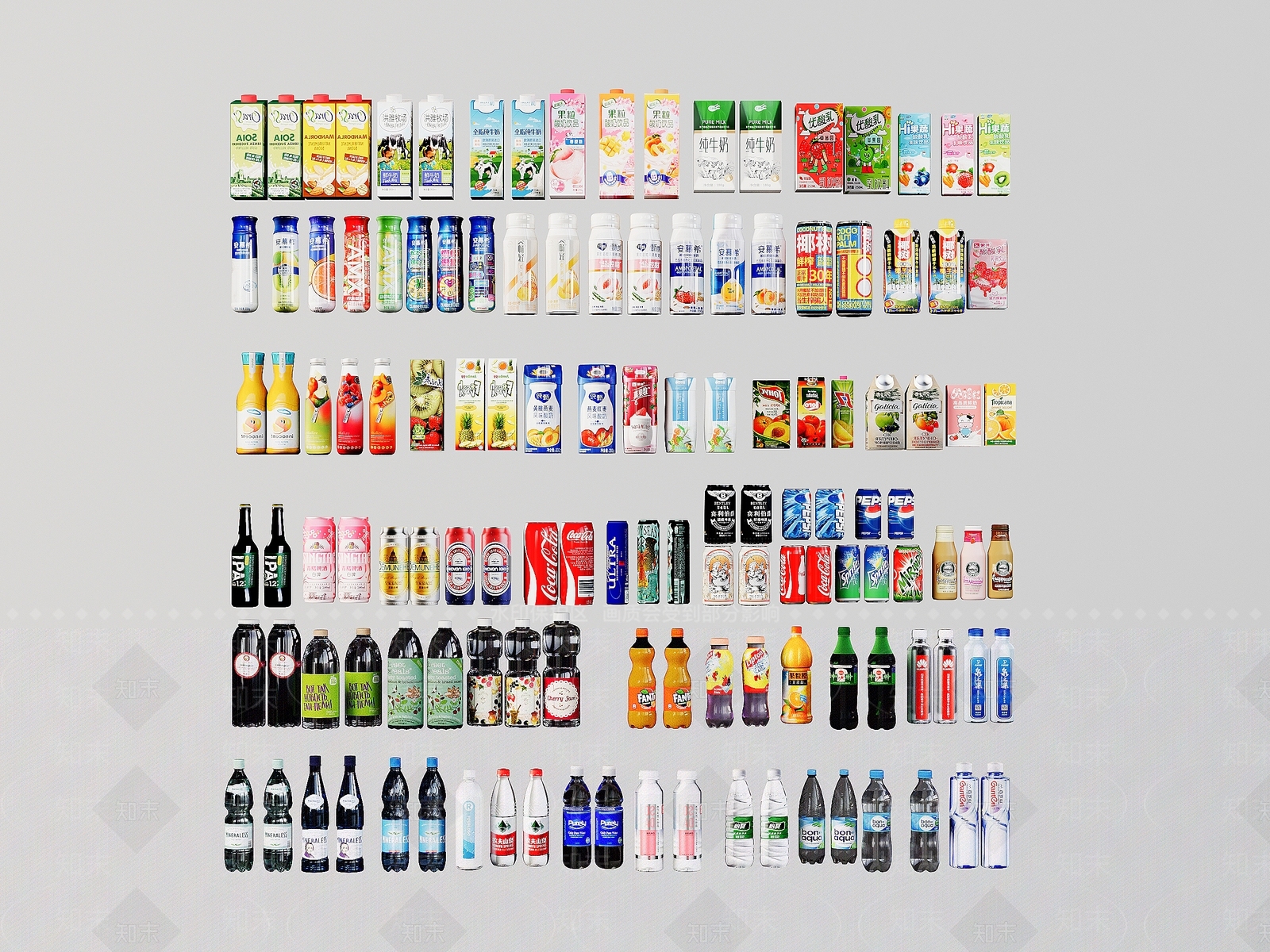 酒水食物3D模型下载【ID:1195241443】