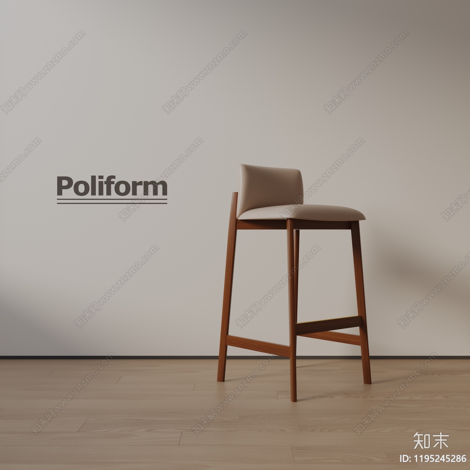 现代吧椅3D模型下载【ID:1195245286】