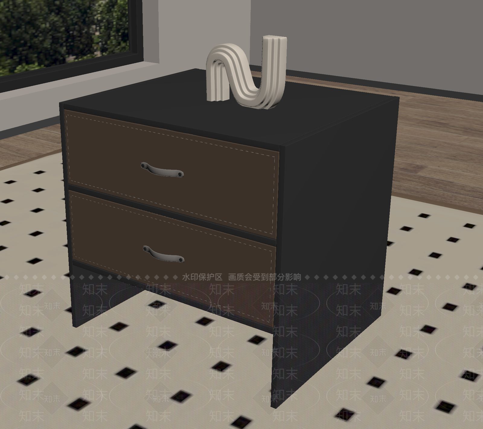 法式床头柜SU模型下载【ID:1195245624】