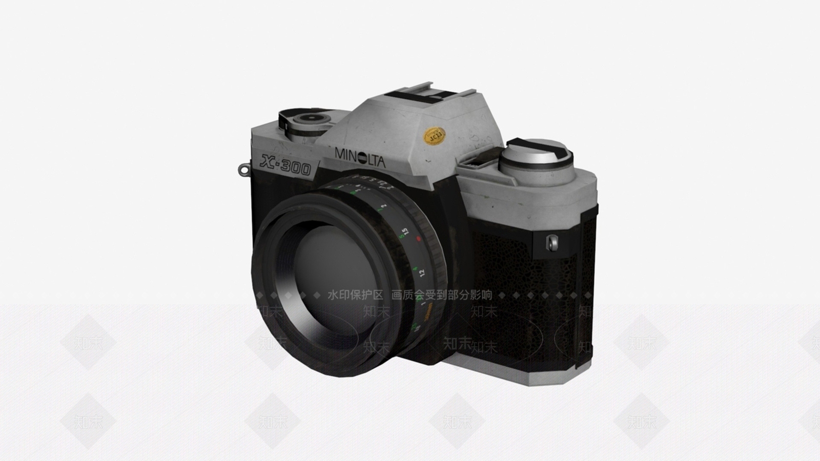 现代照相机3D模型渲染效果图