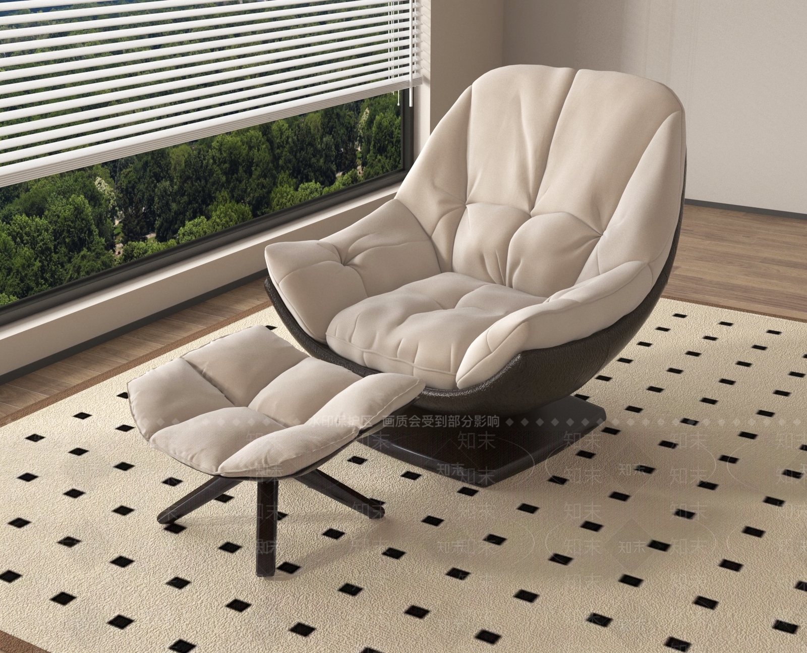 现代躺椅3D模型下载【ID:1195248515】