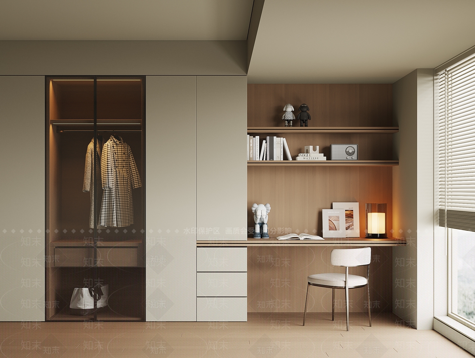现代衣柜3D模型下载【ID:1195249500】