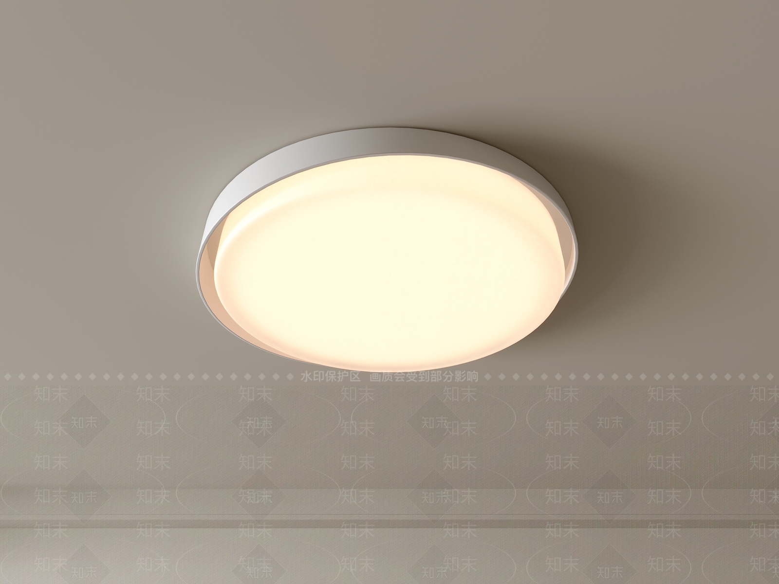 现代吸顶灯3D模型下载【ID:1195249605】