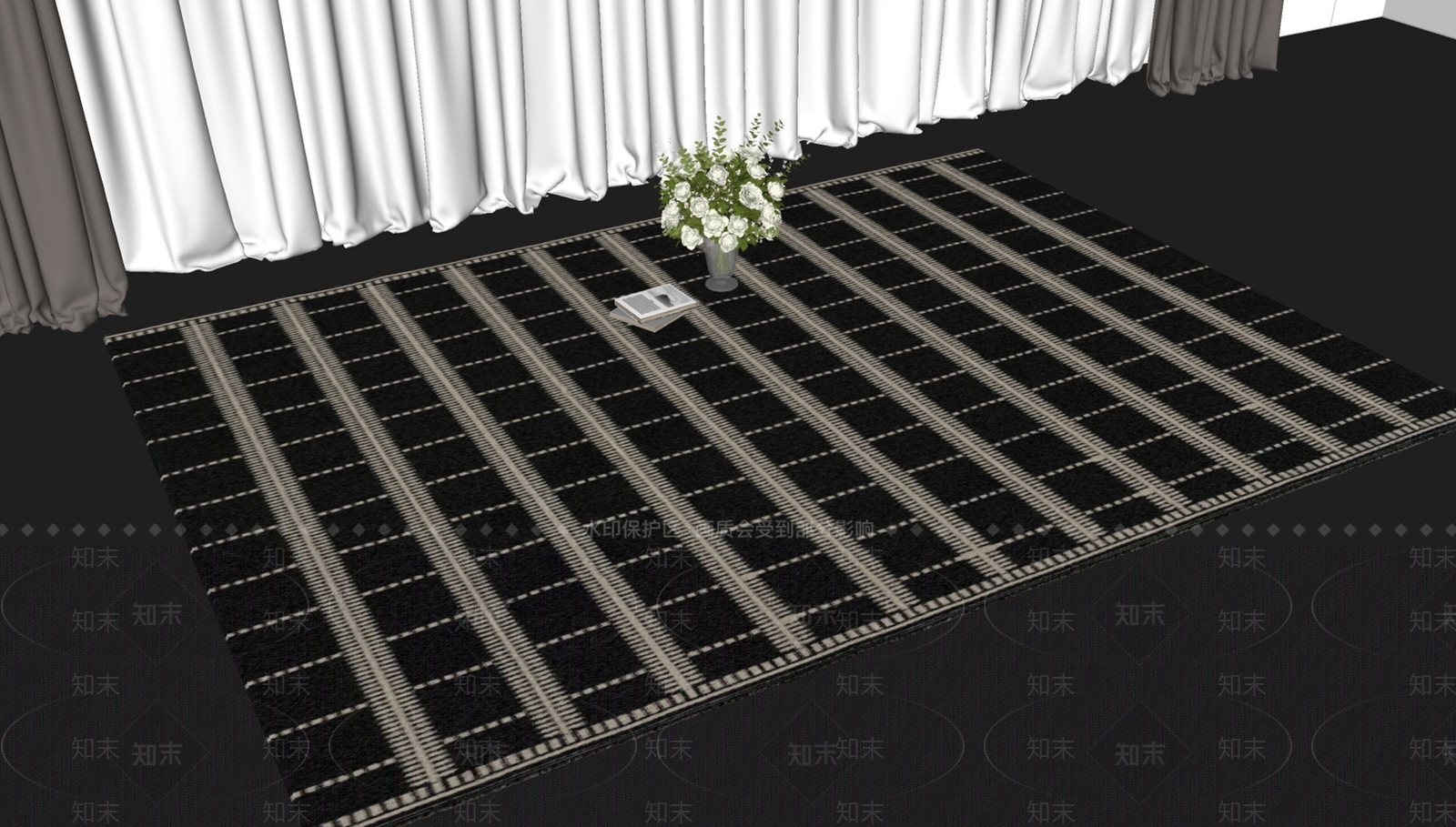 现代意式地毯SU模型下载【ID:1195250282】