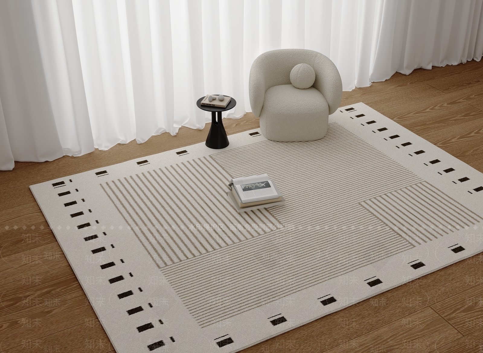 法式中古地毯3D模型下载【ID:1195250692】