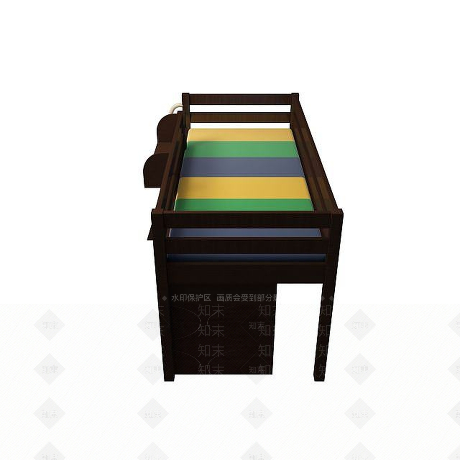 现代儿童高低床3D模型下载【ID:1195250770】