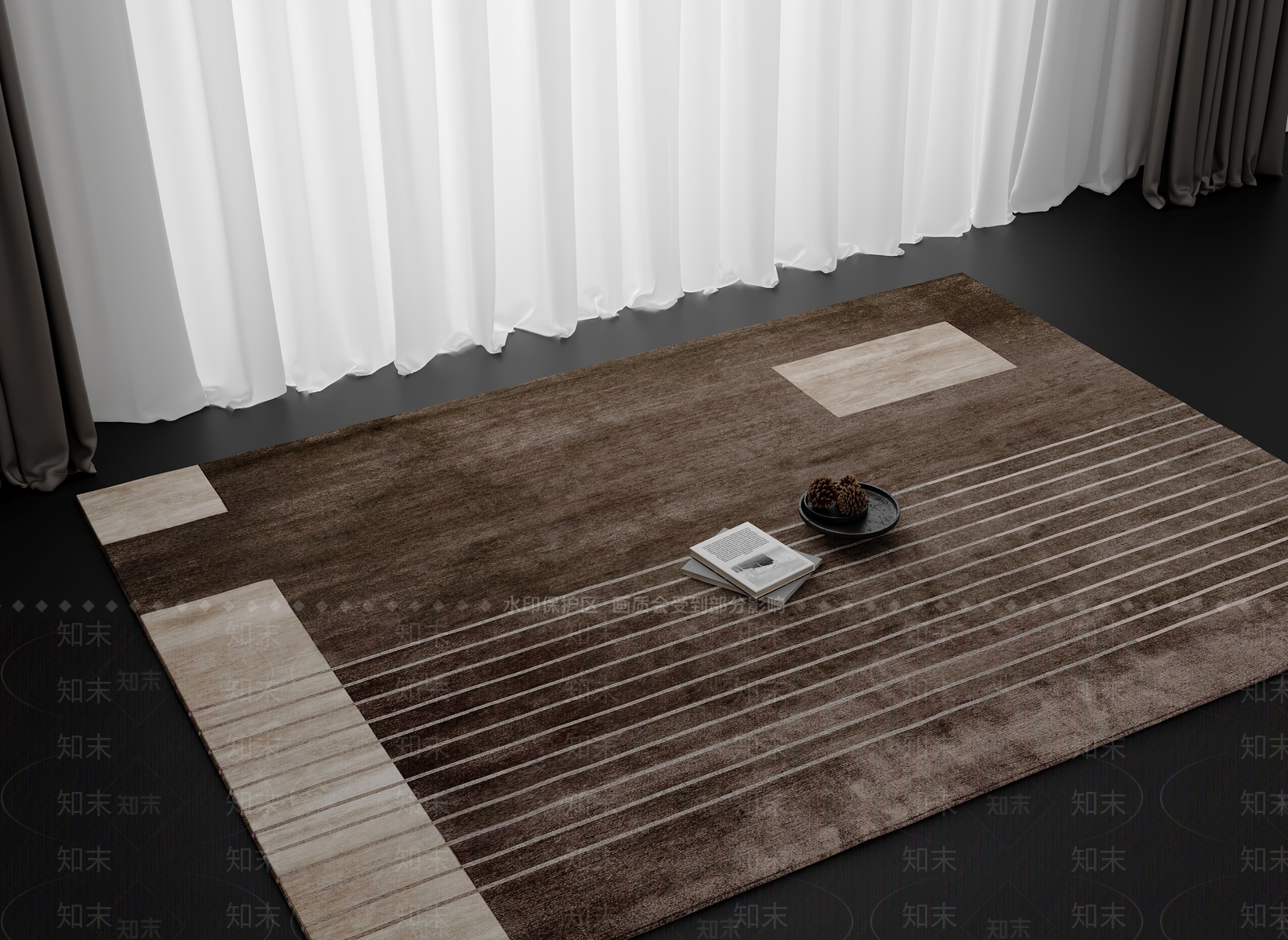 现代意式地毯3D模型下载【ID:1195250806】