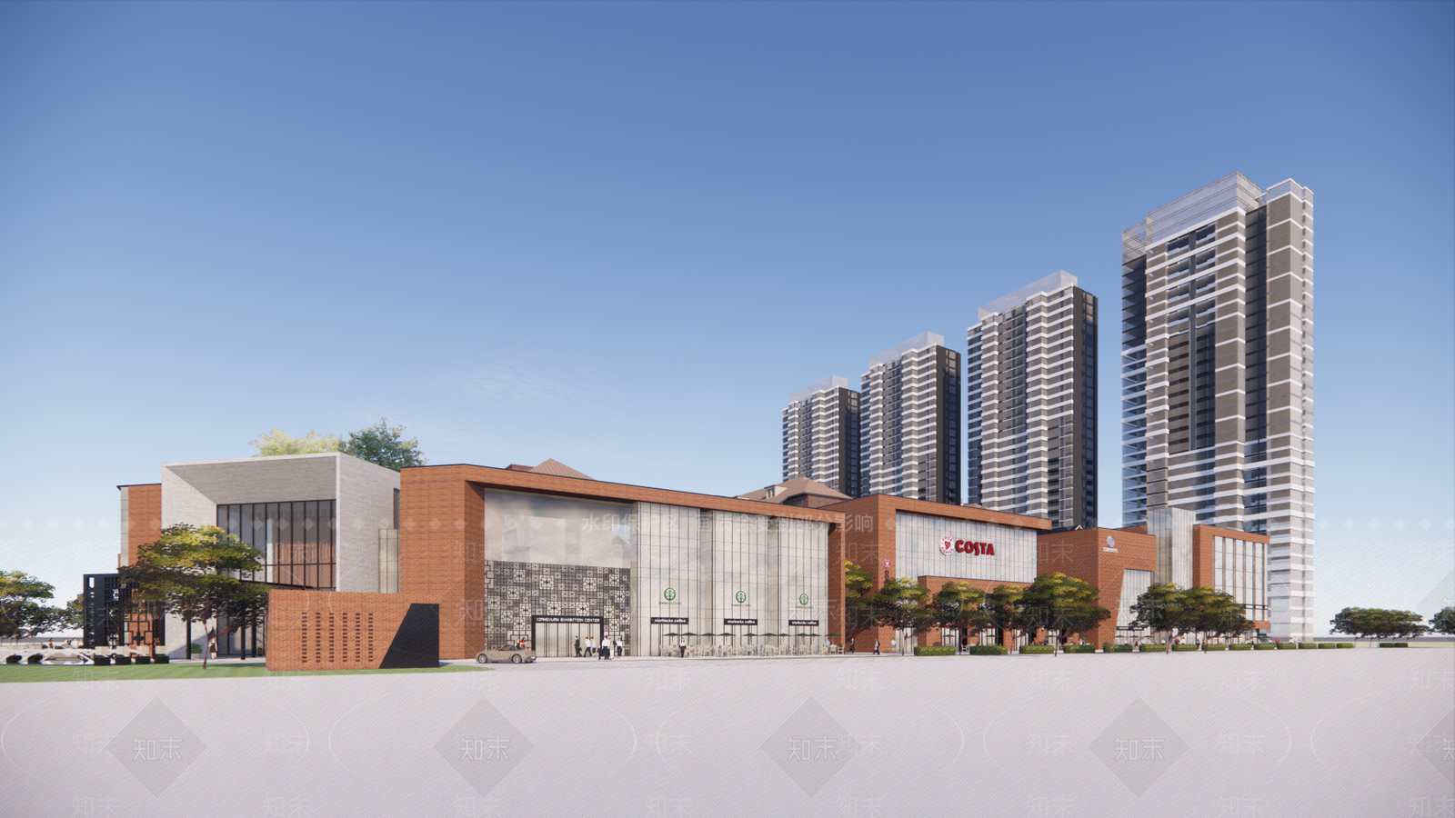 现代商业街SU模型下载【ID:1195254948】