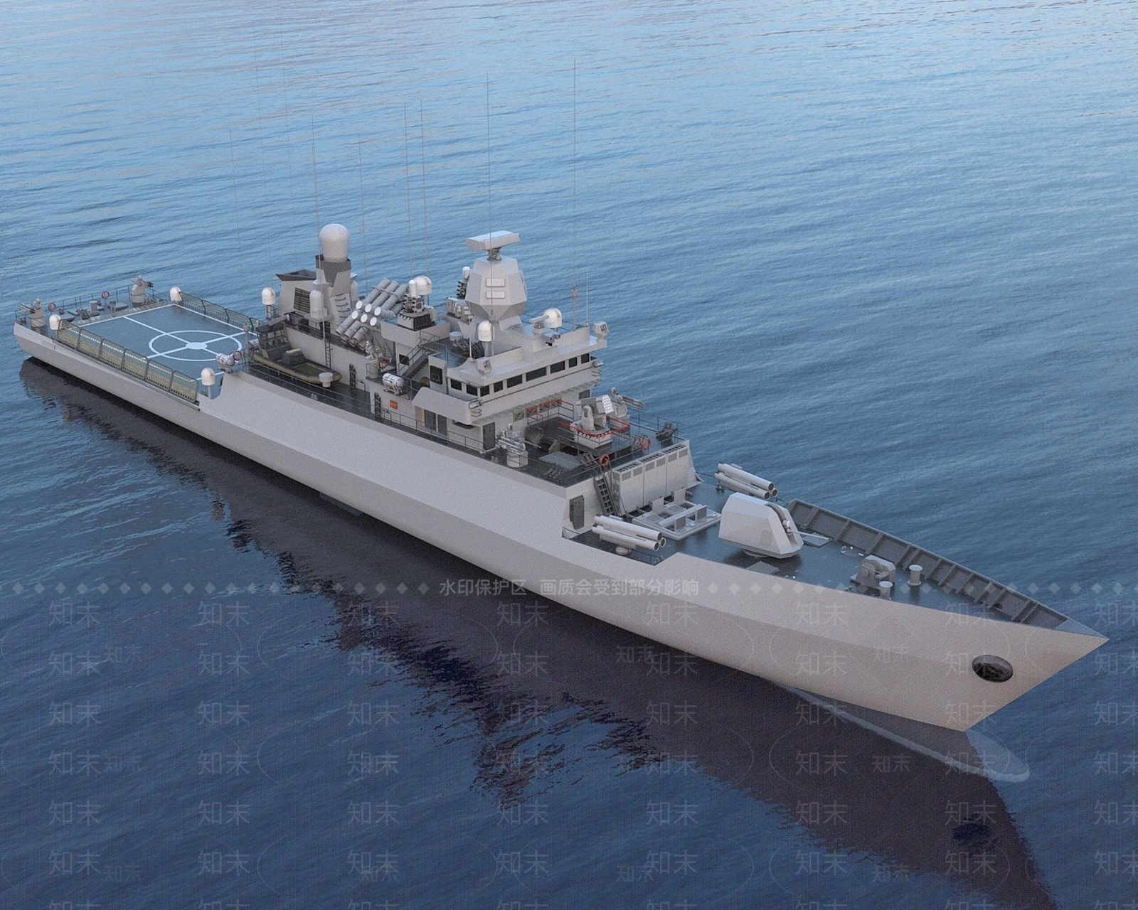现代驱逐舰巡洋舰军舰3D模型下载【ID:1195257789】