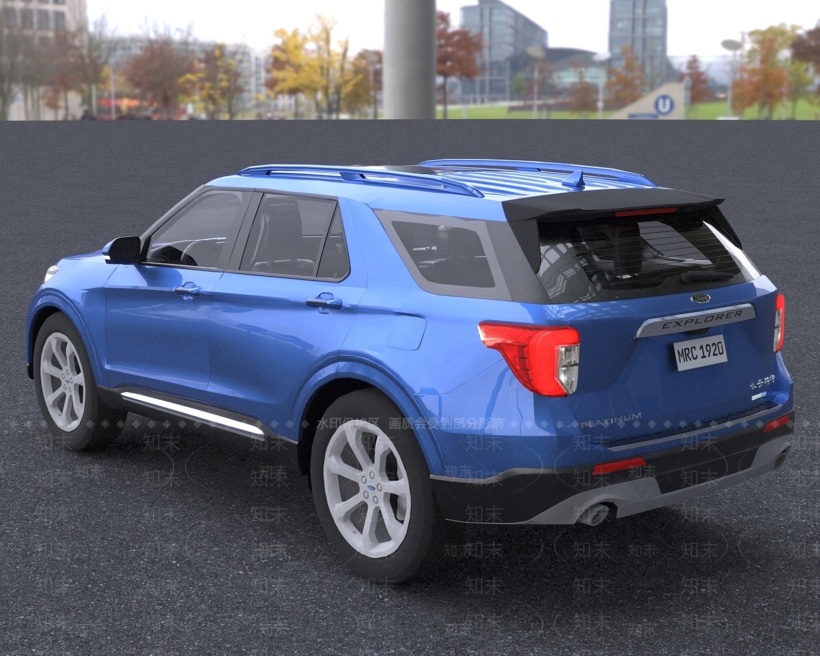现代长安福特探索者SUV汽车3D模型下载【ID:1195257839】