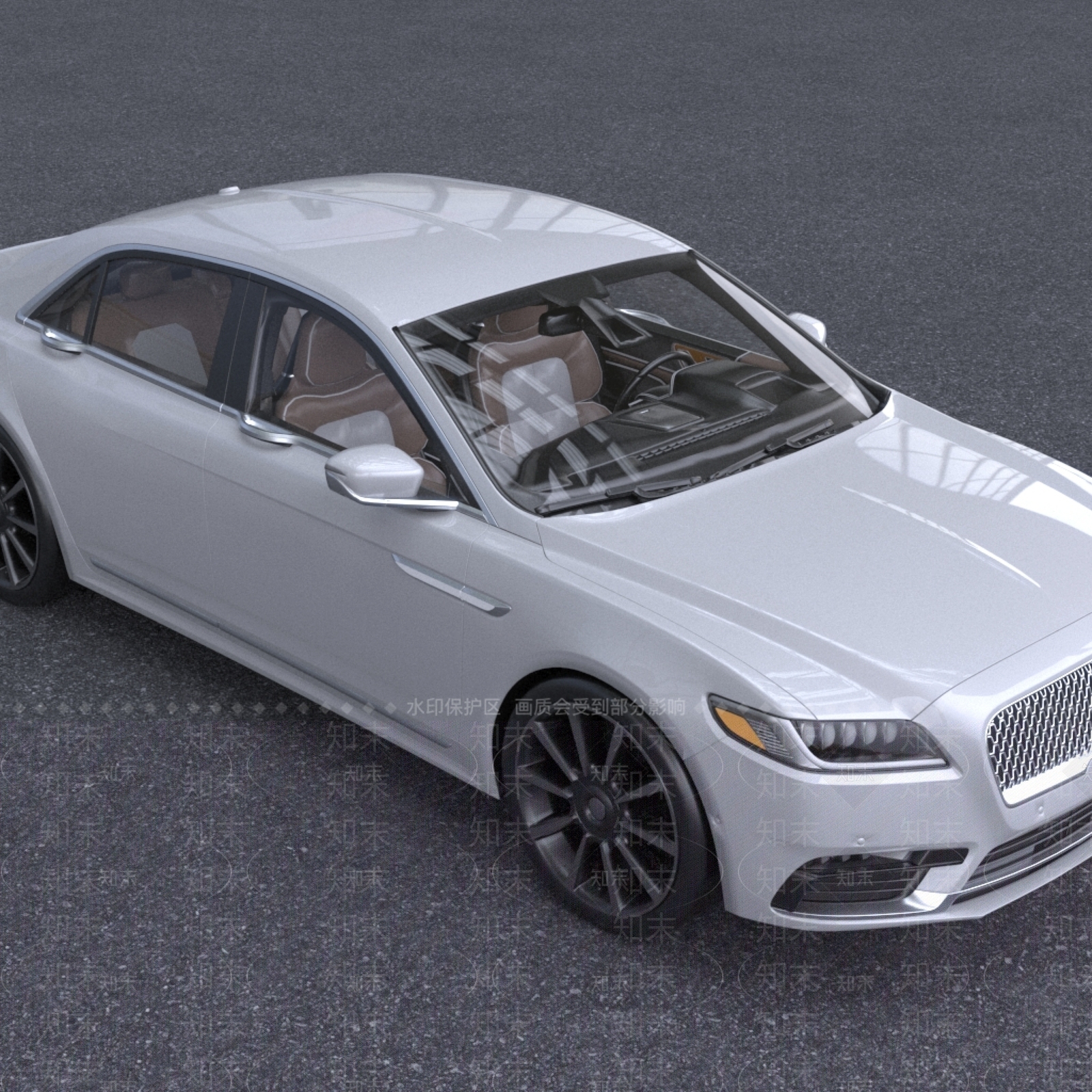 现代2018款林肯大陆豪华汽车3D模型下载【ID:1195258483】