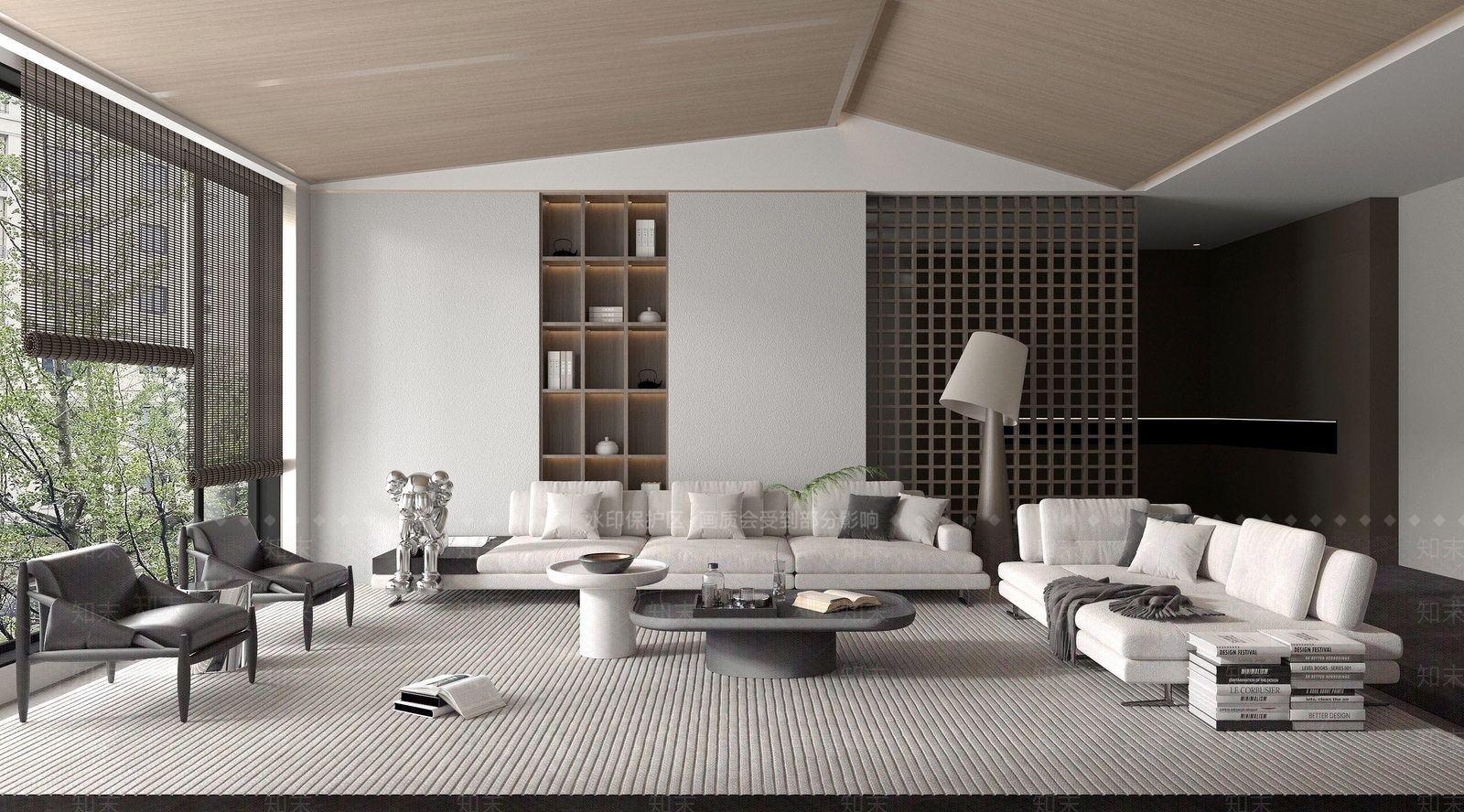 现代风格的客厅3D模型下载【ID:1195259404】