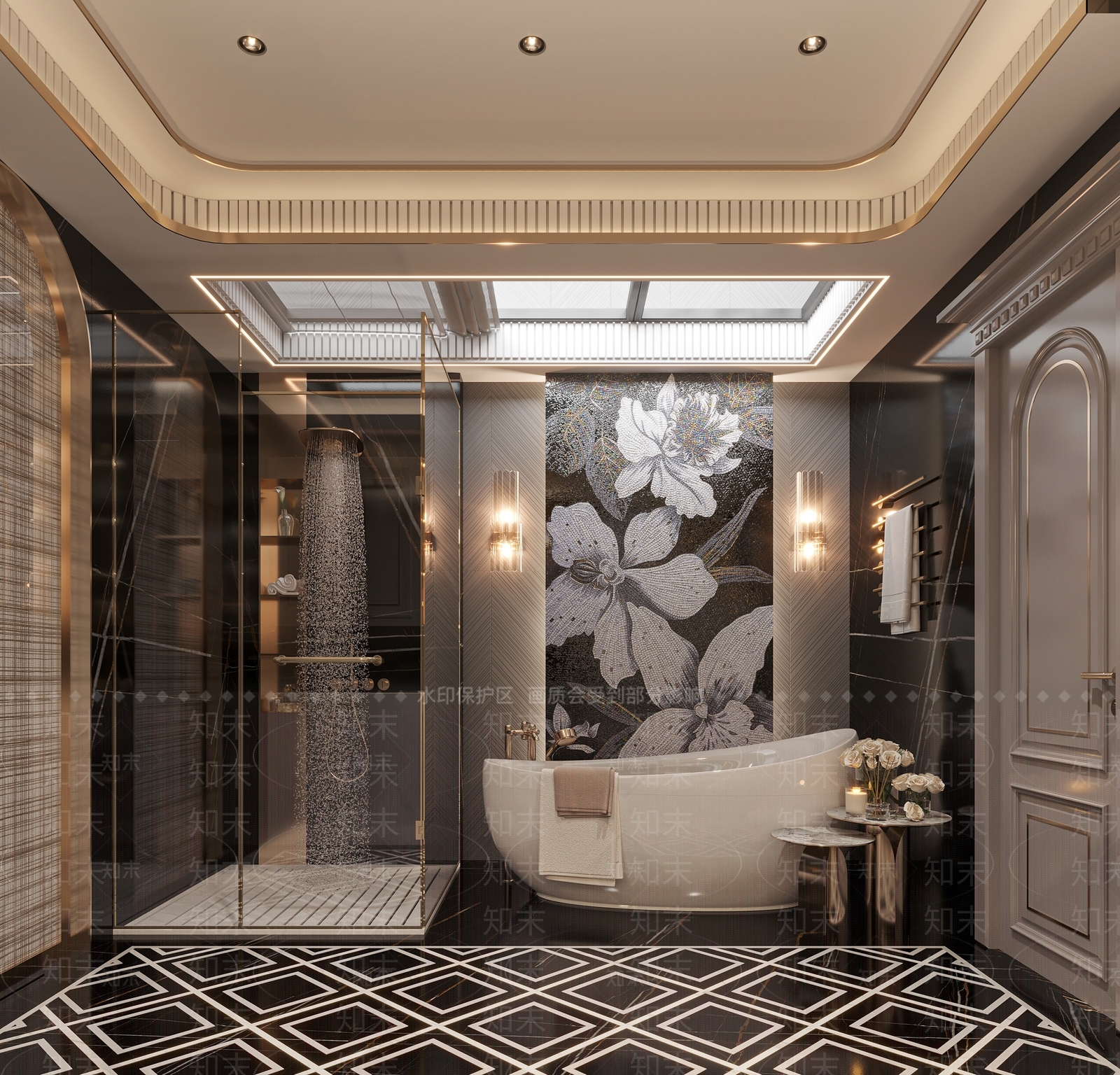 法式现代卫生间3D模型下载【ID:1195260017】