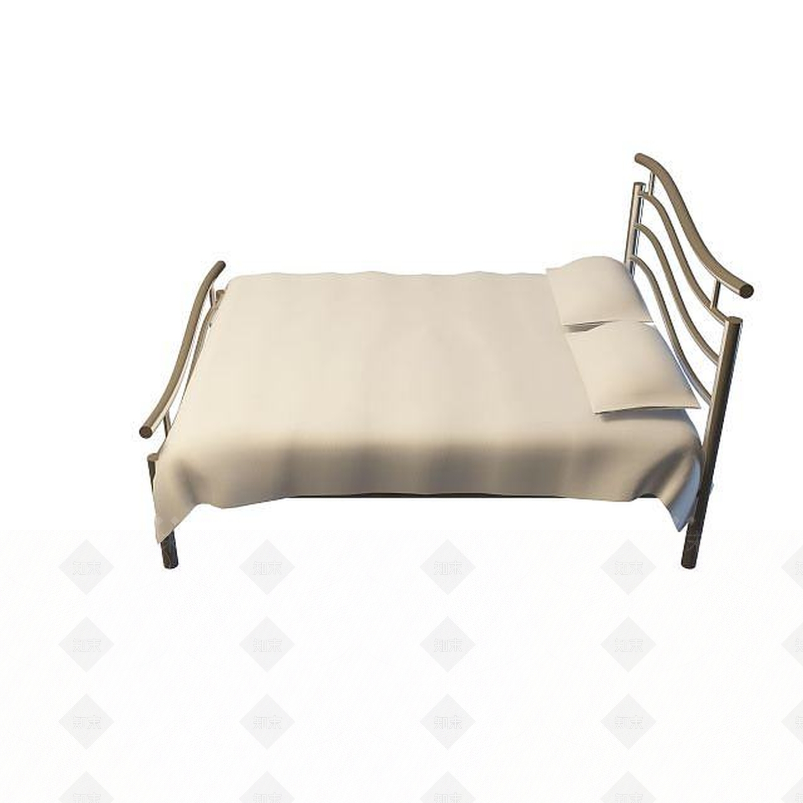 现代铁艺床3D模型下载【ID:1195261447】