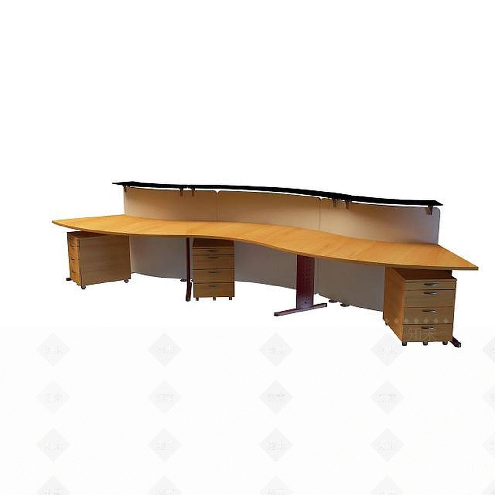 现代前台办公桌3D模型下载【ID:1195261680】