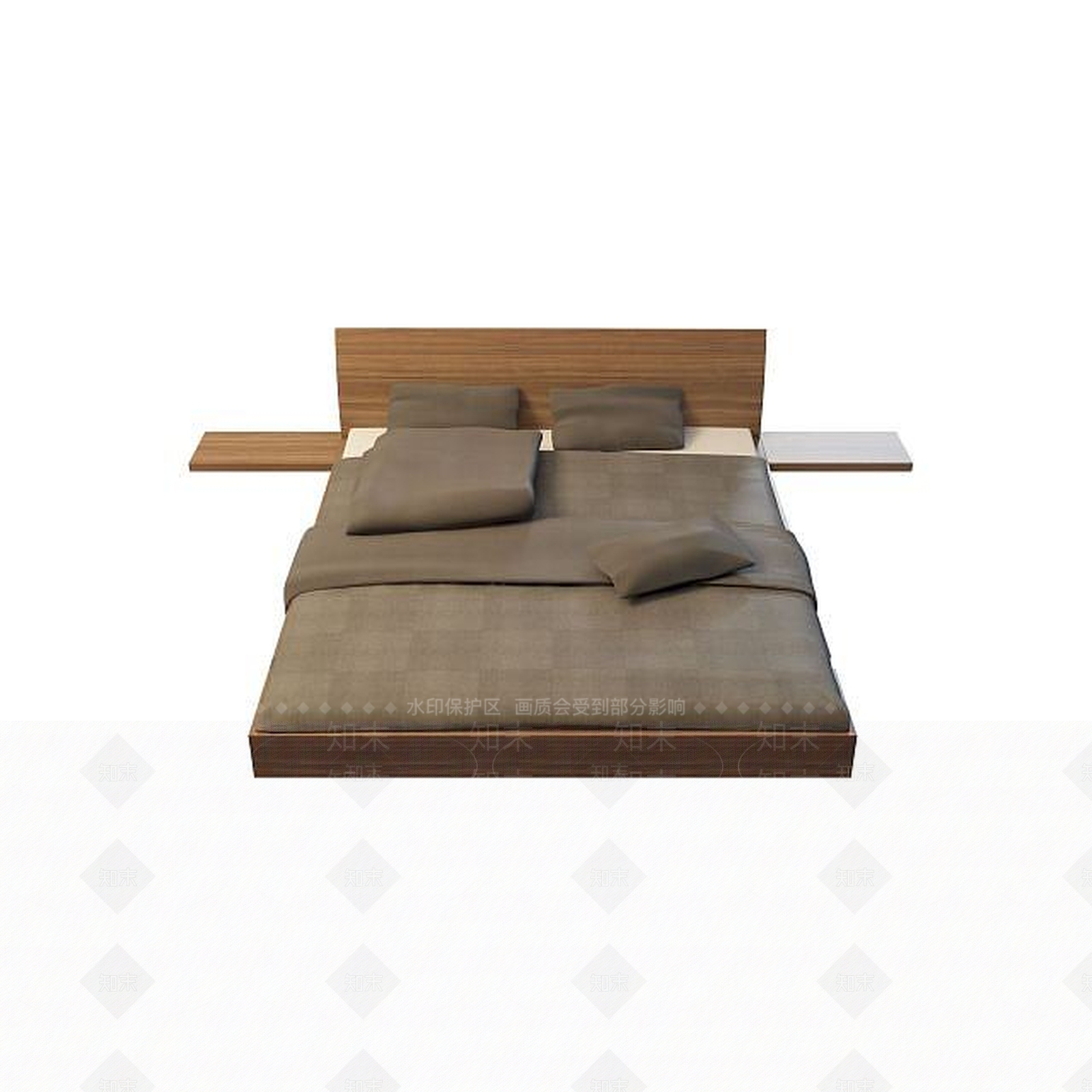 中式大床3D模型下载【ID:1195262808】