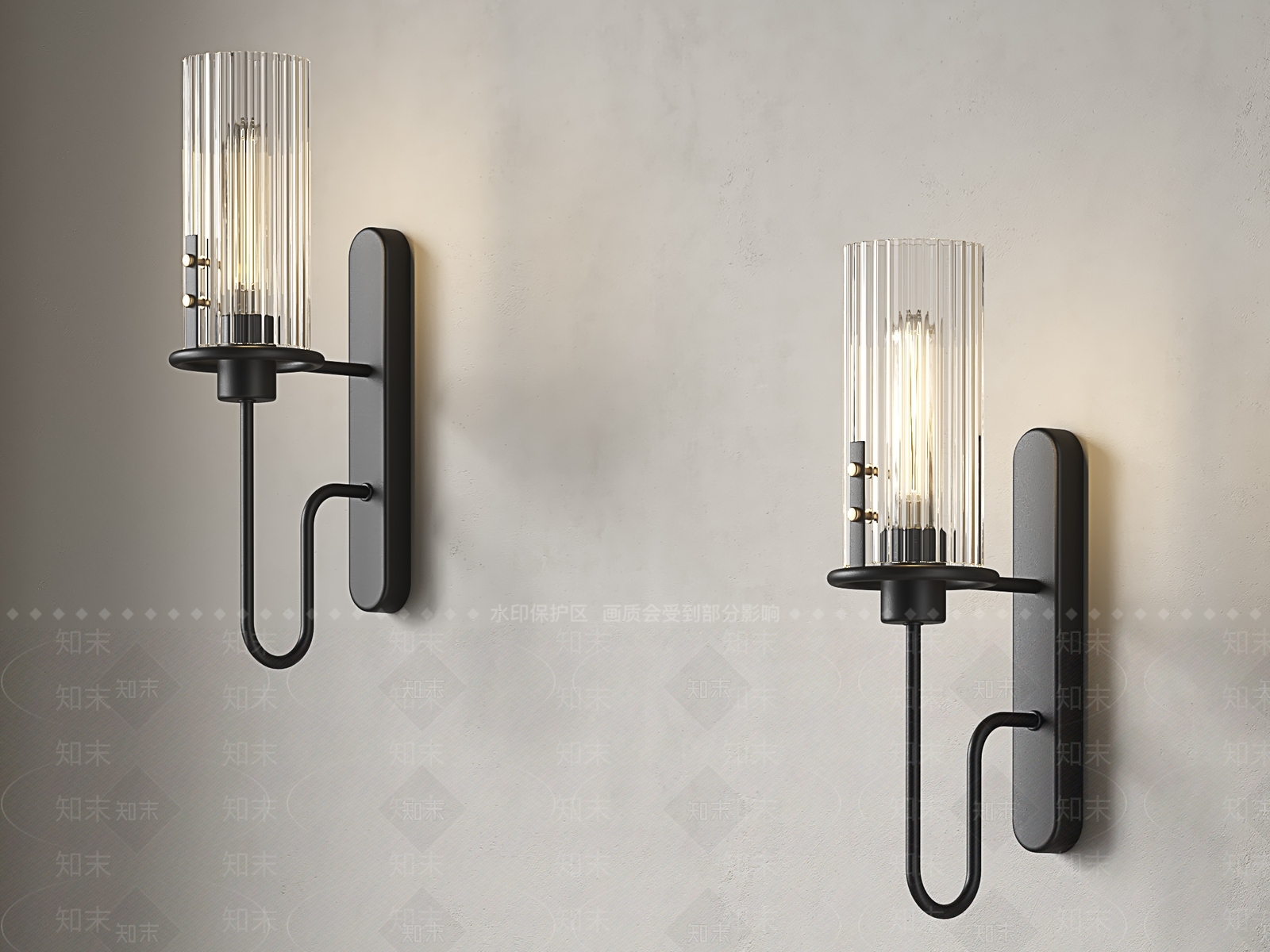 复古工业壁灯3D模型下载【ID:1195264693】