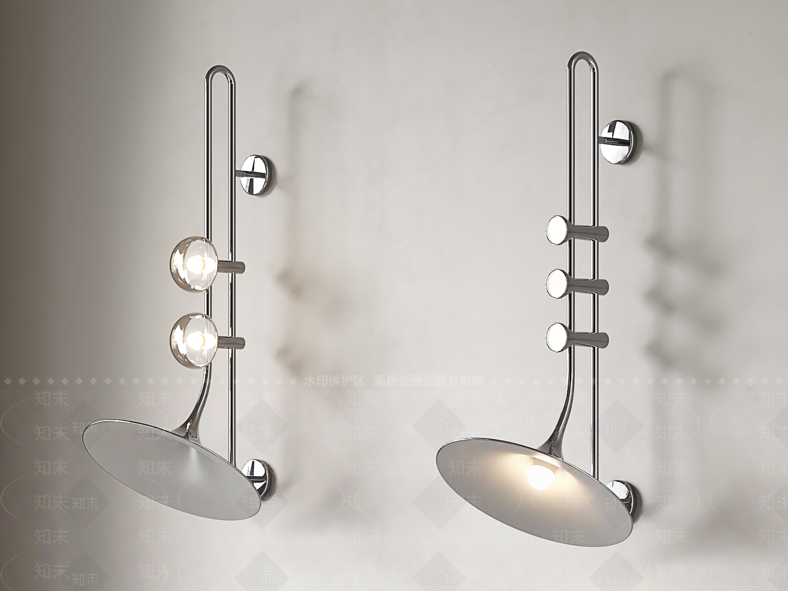 现代复古壁灯SU模型下载【ID:1195265880】