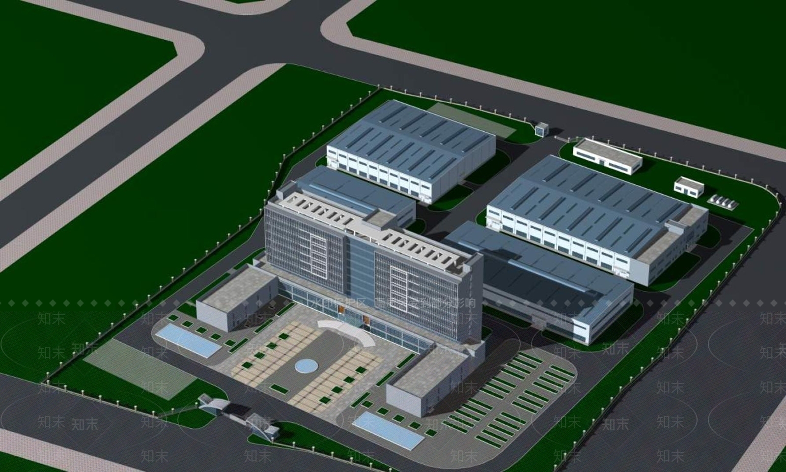 现代厂房3D模型下载【ID:1195267582】