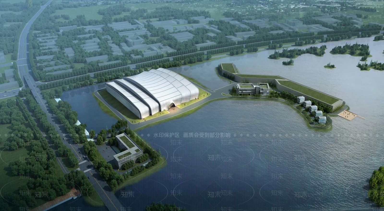 现代图书馆外观3D模型下载【ID:1195267697】