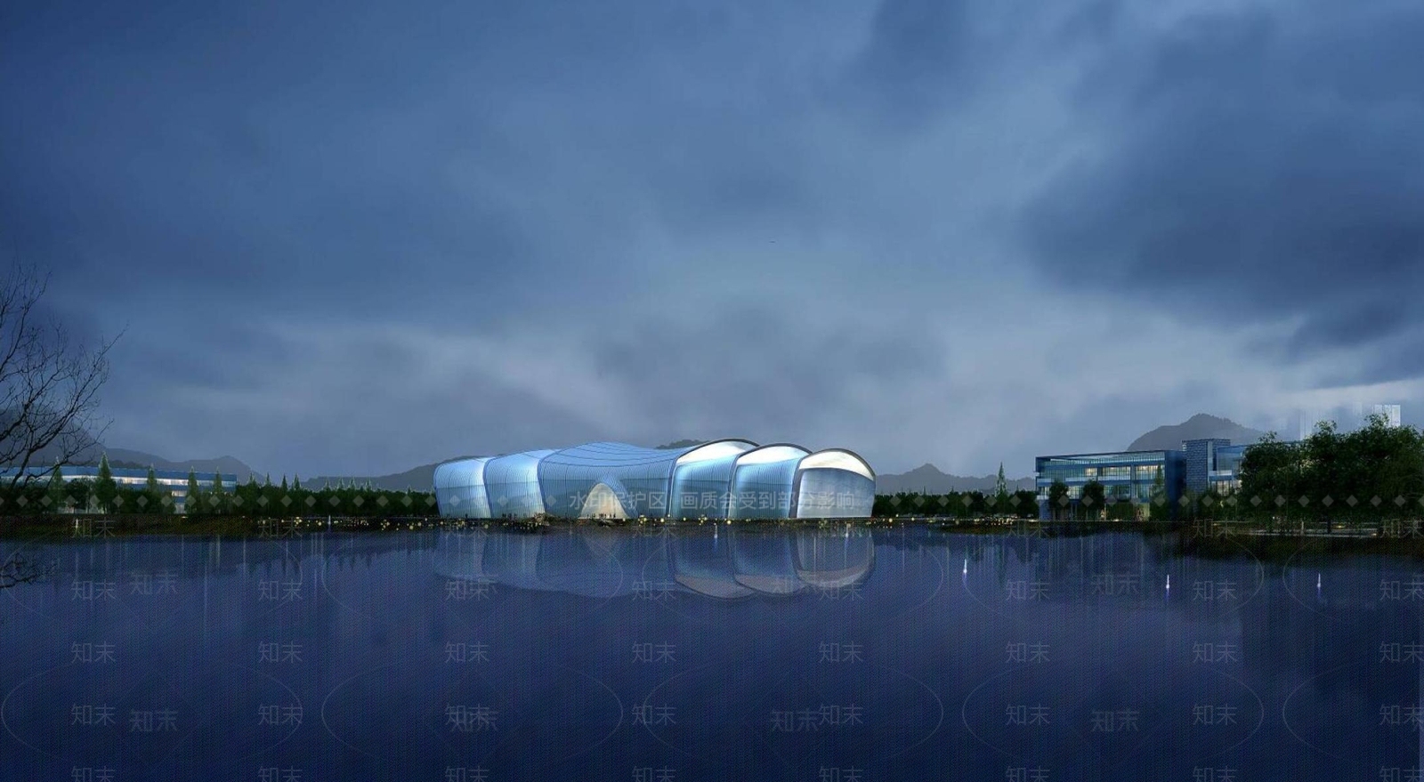 现代图书馆外观3D模型下载【ID:1195267697】