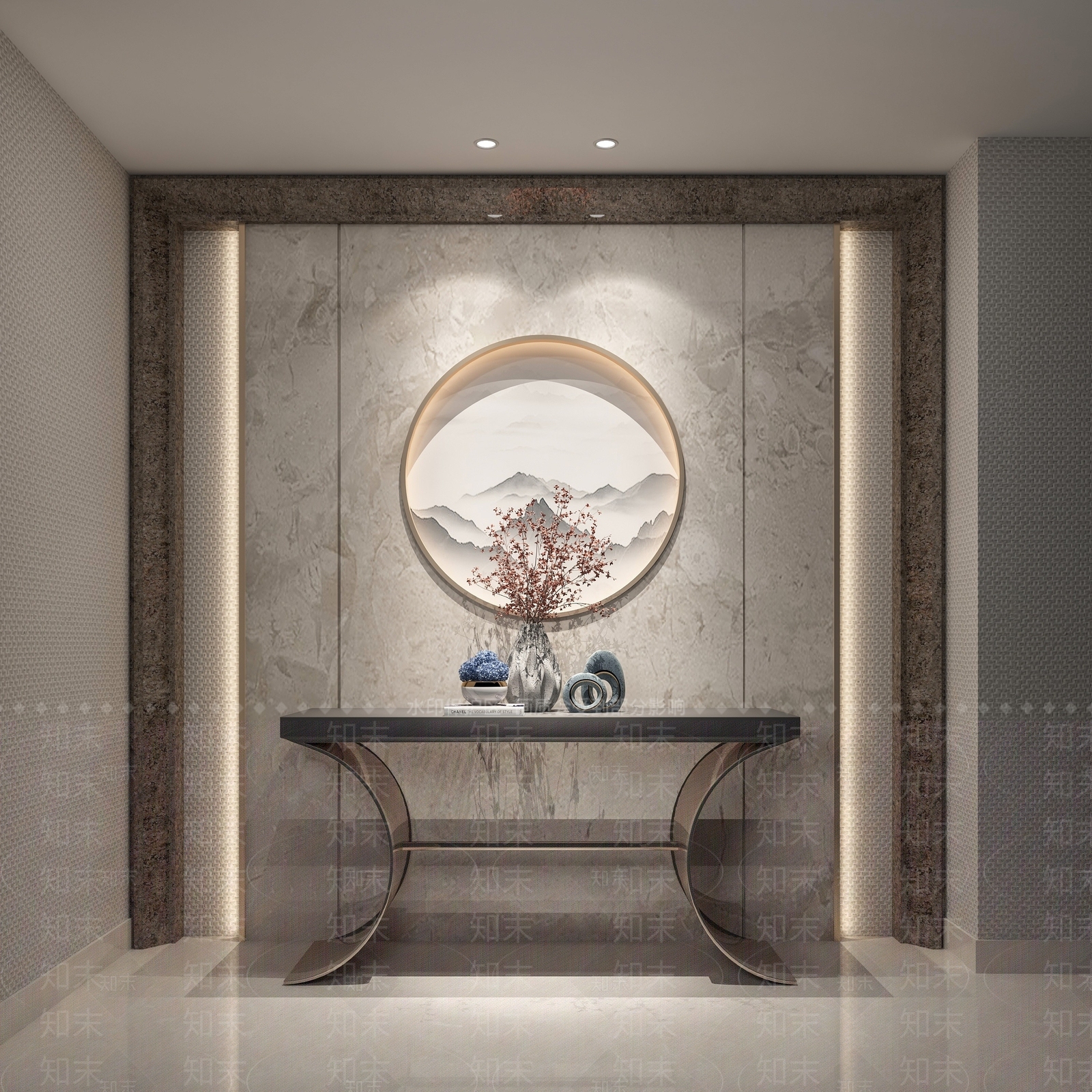 新中式端景台3D模型下载【ID:1195268748】