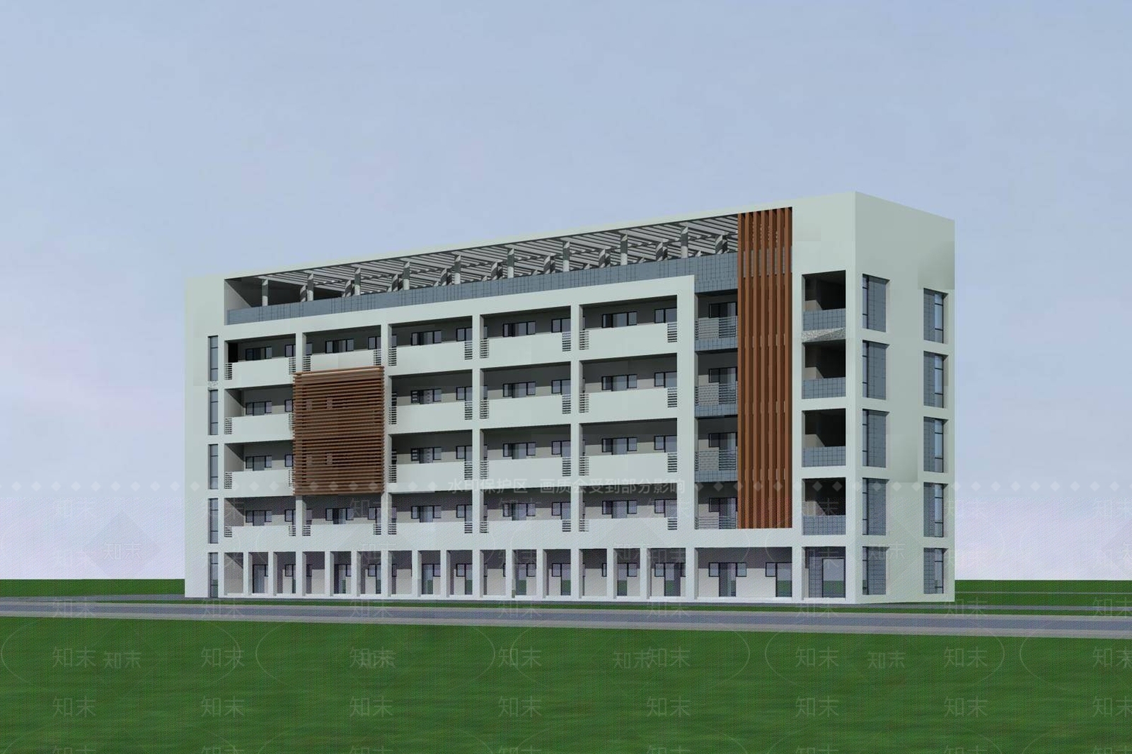 现代学校外观3D模型下载【ID:1195269332】