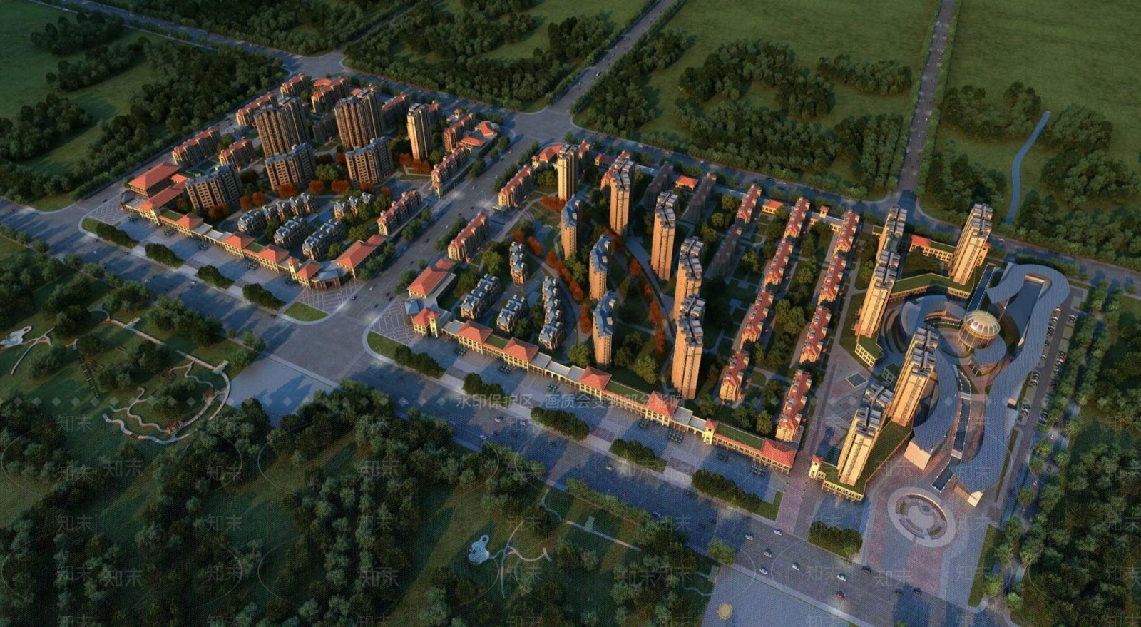 欧式高层住宅3D模型下载【ID:1195269339】
