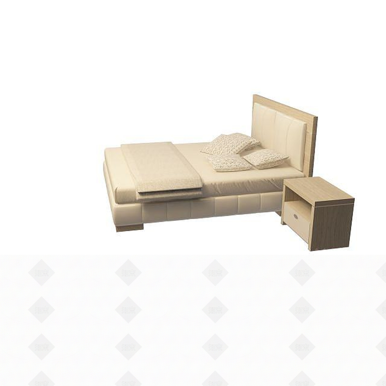 现代学生床3D模型下载【ID:1195270010】