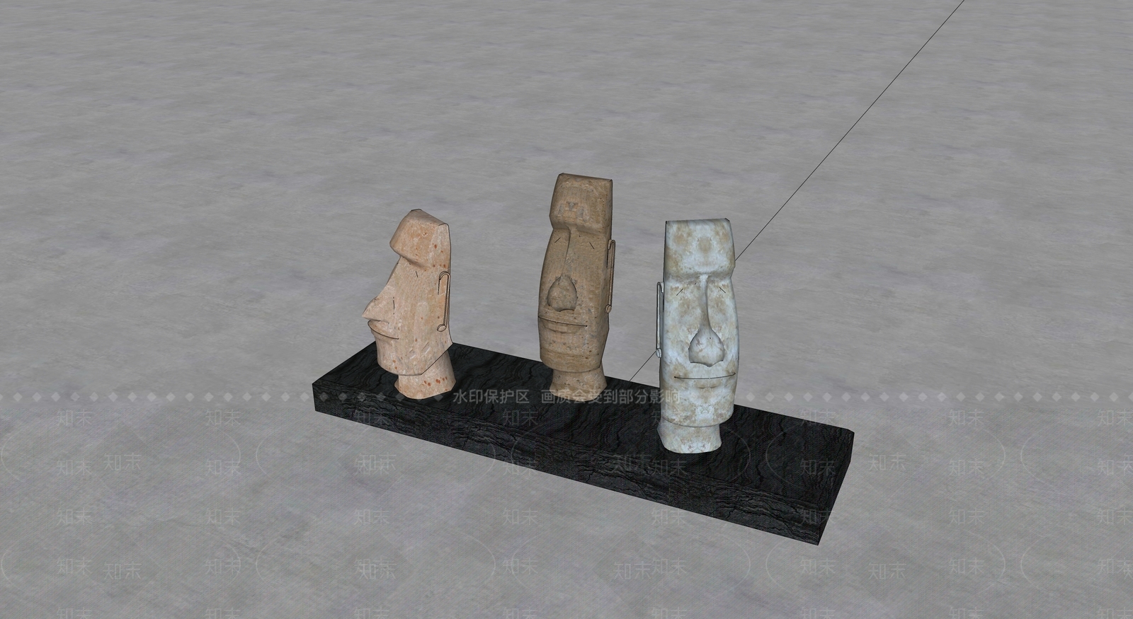 现代雕塑小品SU模型下载【ID:1195270105】