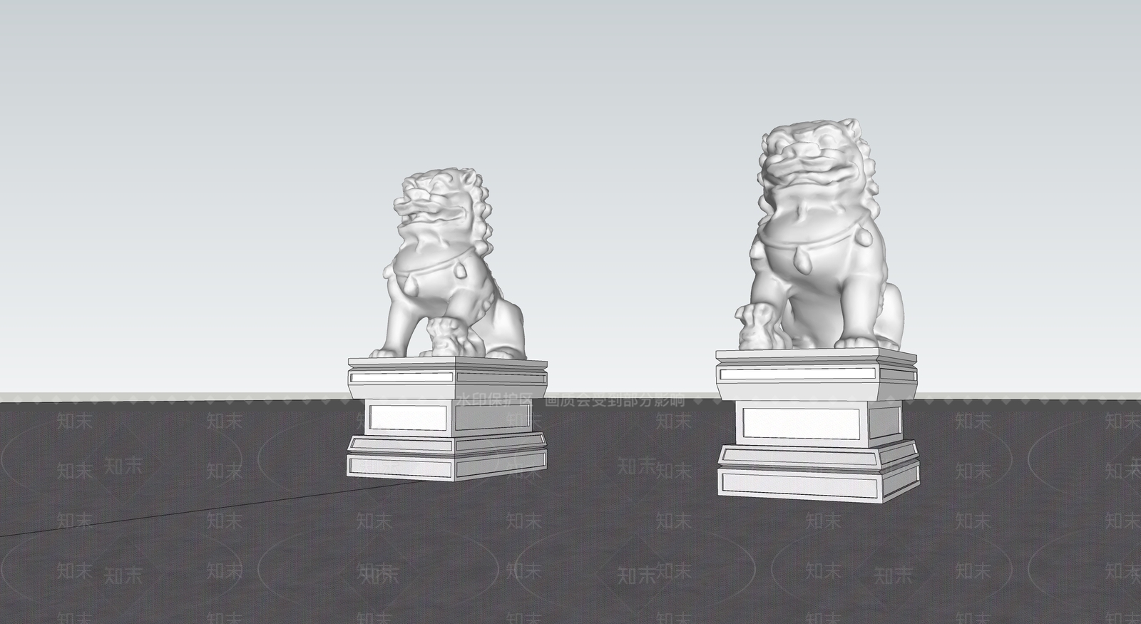 现代雕塑小品SU模型下载【ID:1195270312】