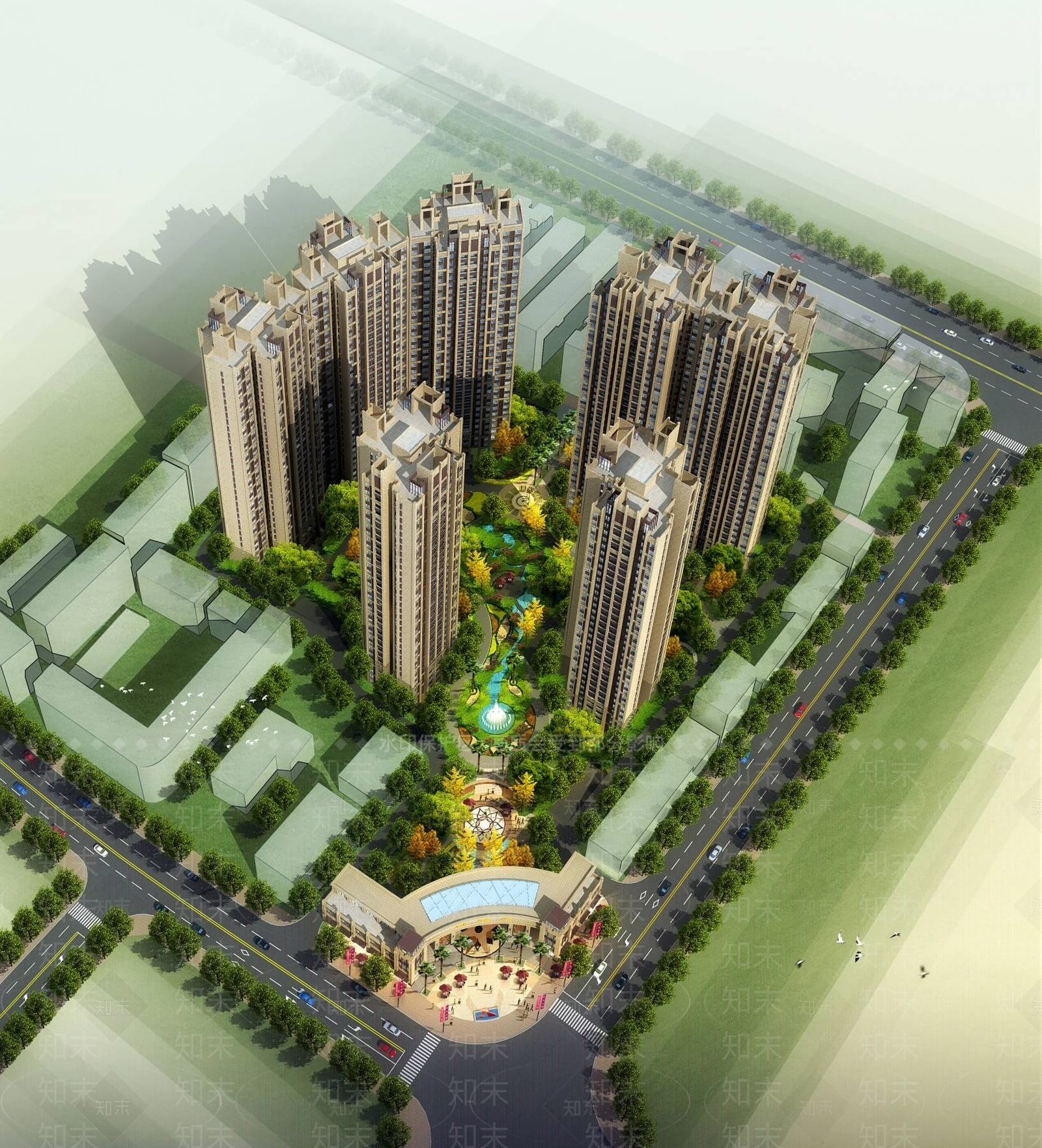简欧高层住宅3D模型下载【ID:1195270452】